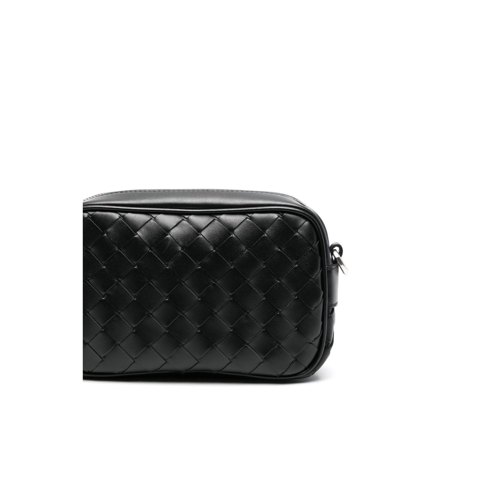 Intrecciato Mini Leather Camera Bags - Black - Image 3