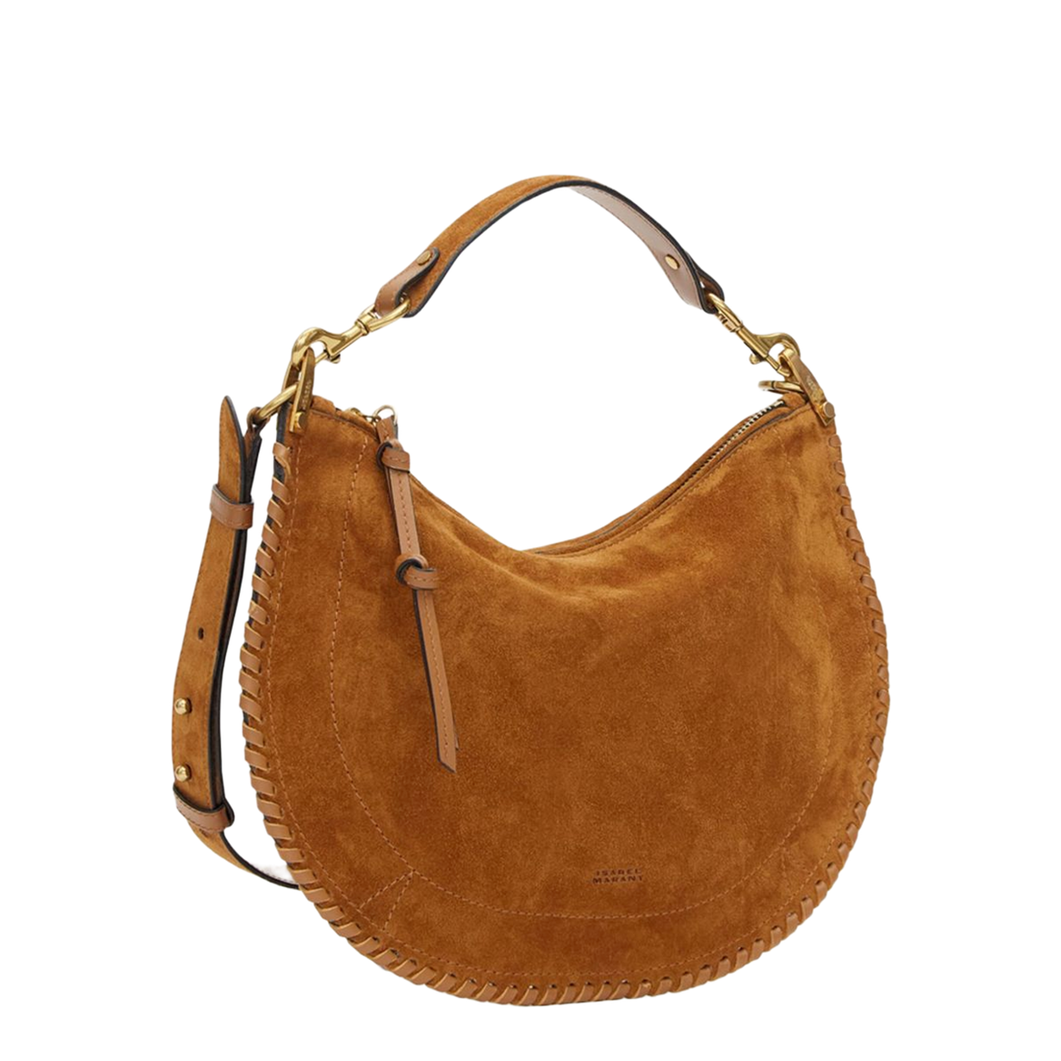 Oskan Braided Suede Calfskin Zipped Bag - Cognac - Image 5