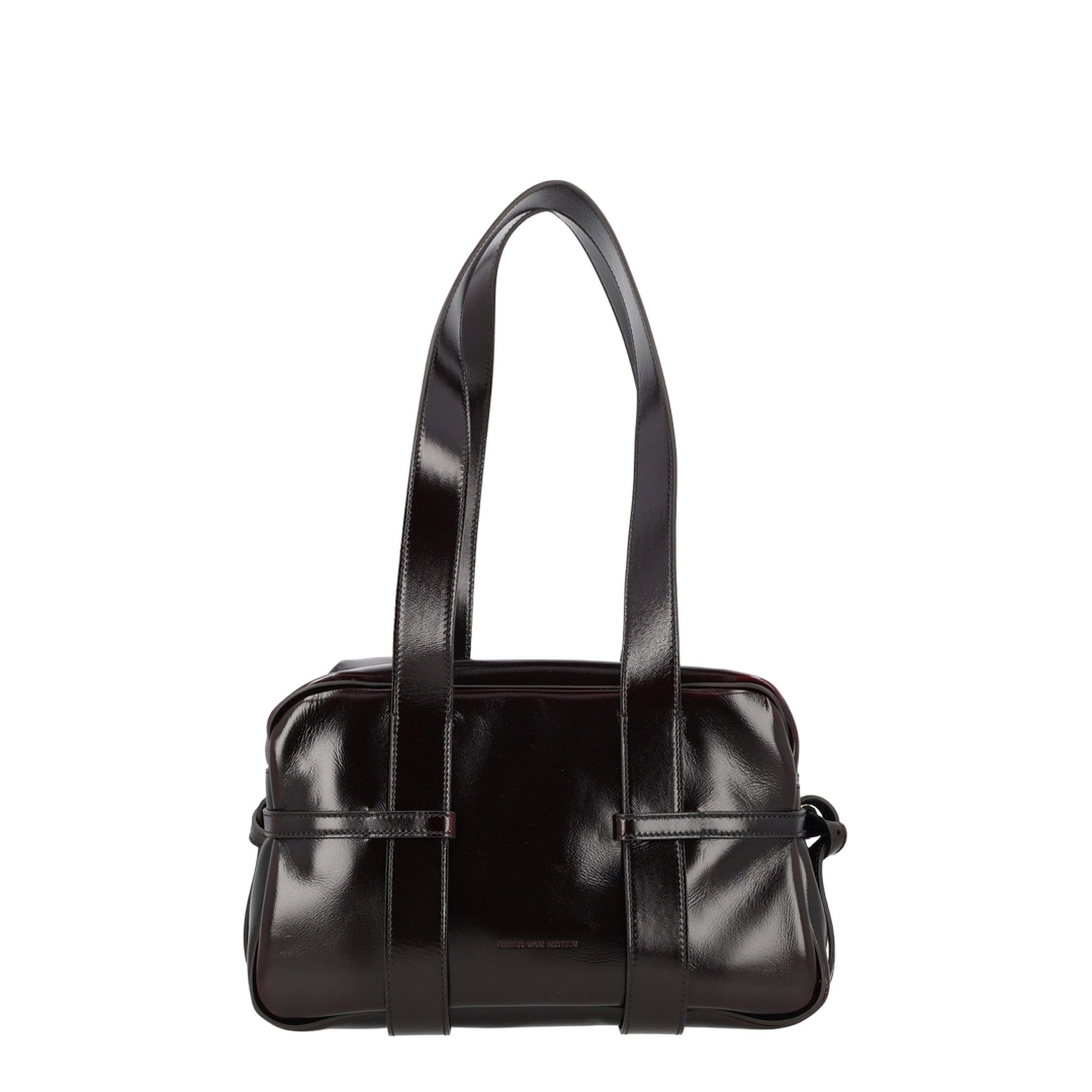 Medium Leather Bowling Shoulder Bag - Ruby - Image 1