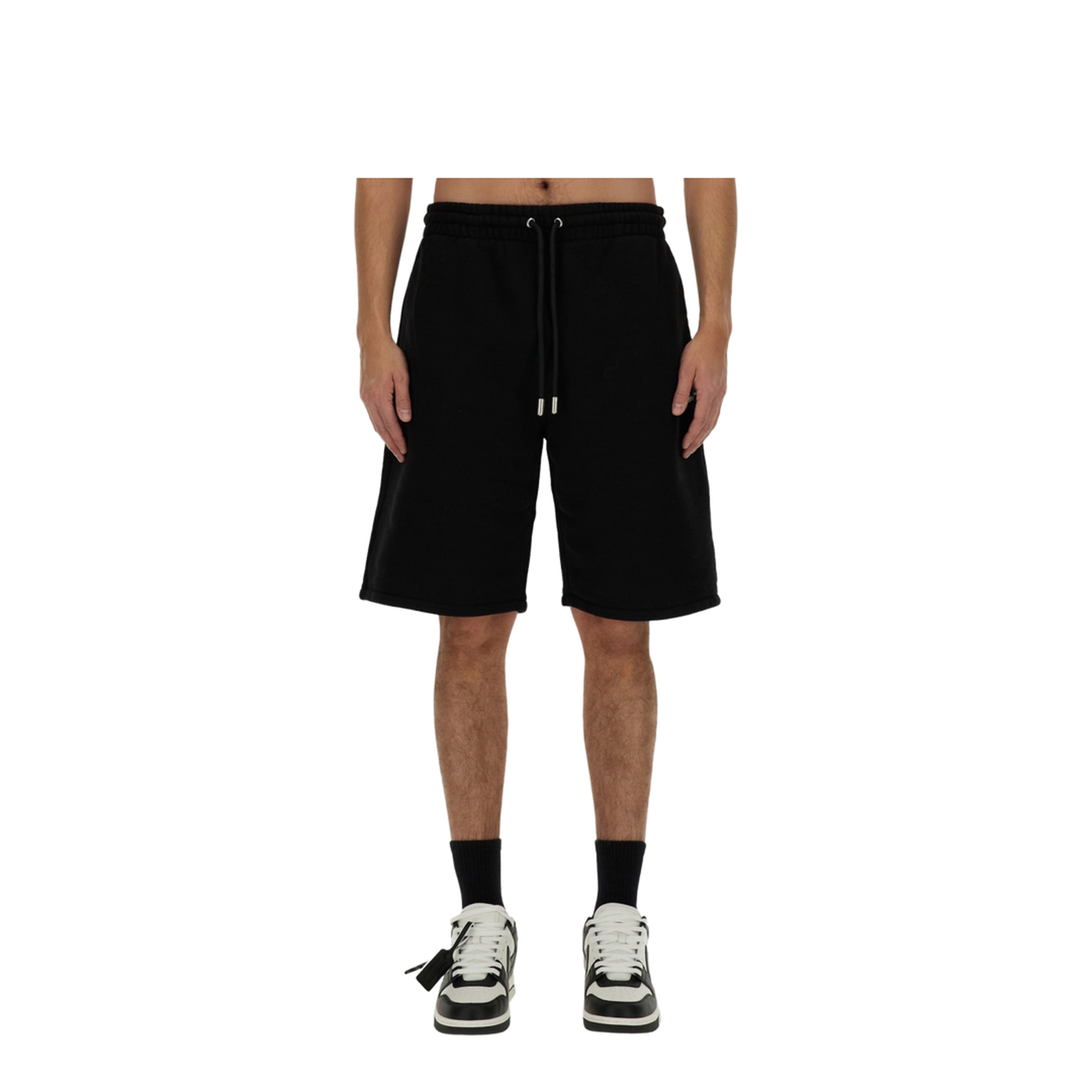 Sporty Bermuda Shorts with Embroidered Arrow - Image 1