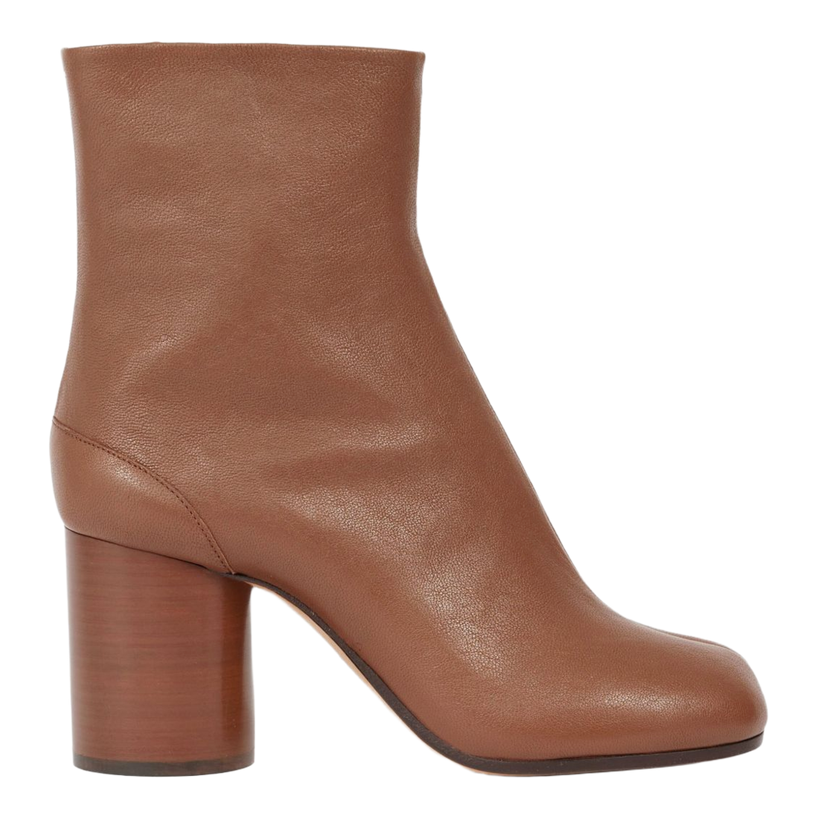 Brown Lambskin Leather Tabi Chelsea Boots - Image 1