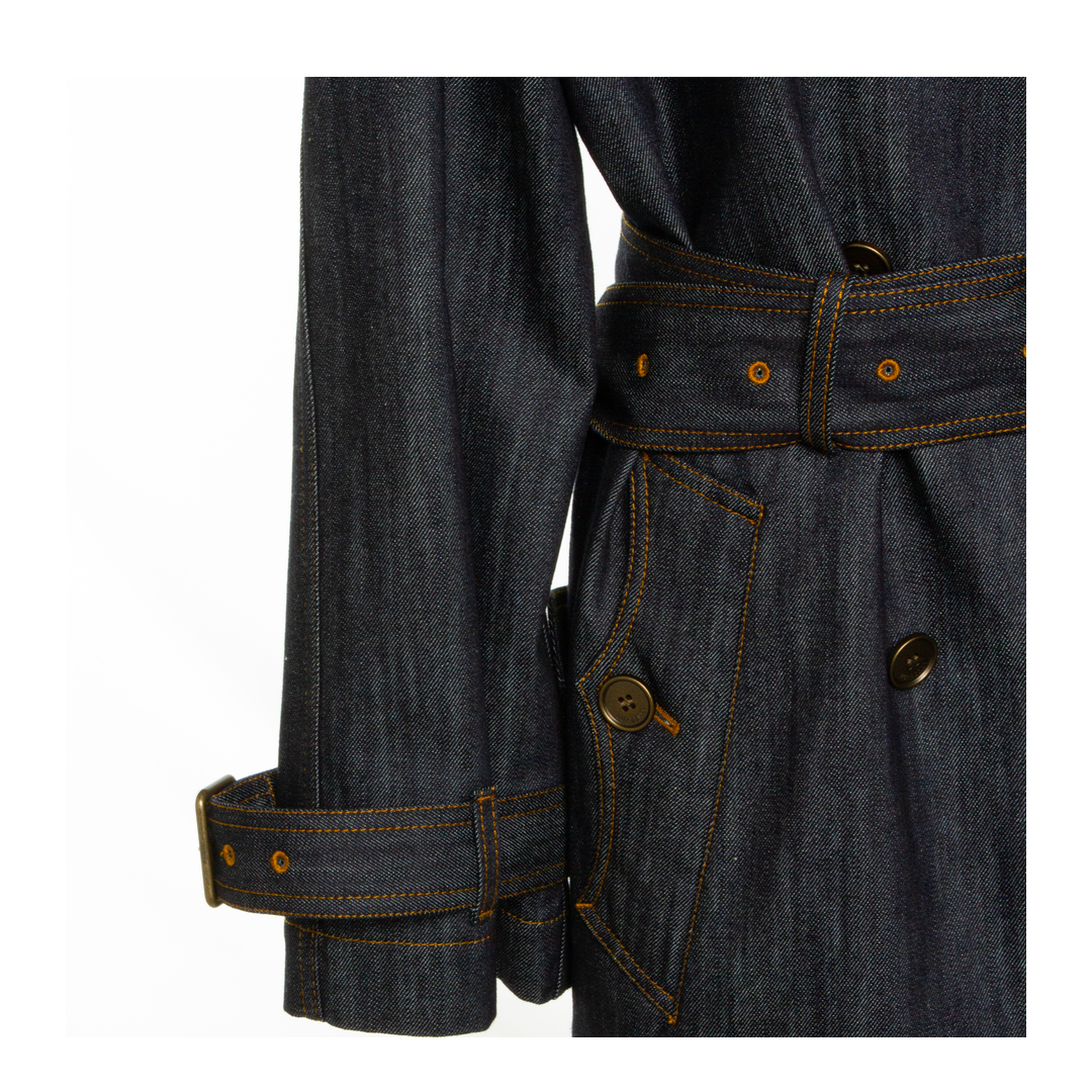 Short Denim Fitzrovia Trench Coat - Image 5