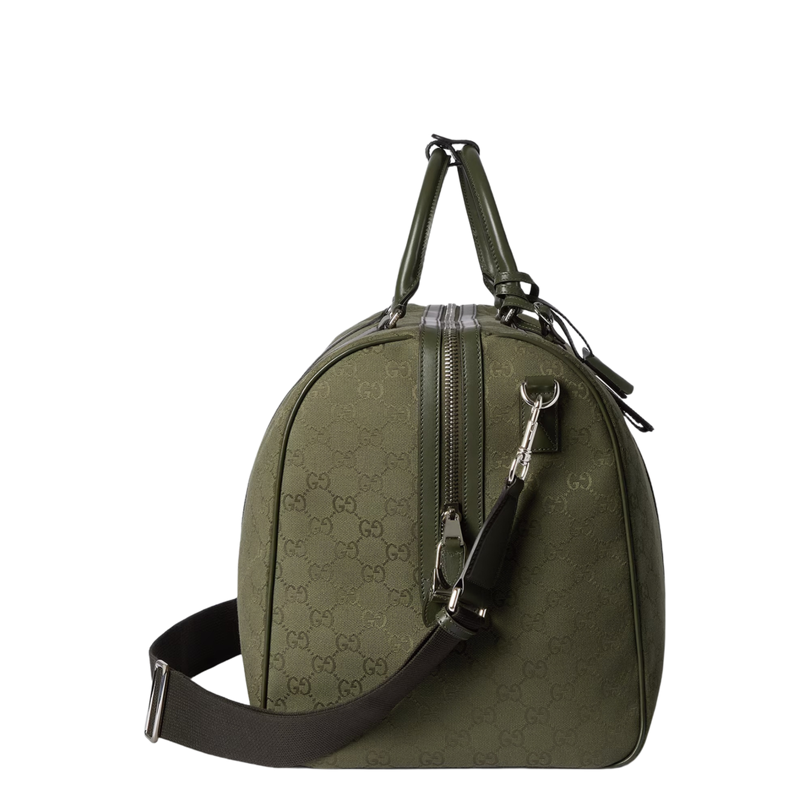 GG Canvas Large Duffle Bag - Forest Green - Image 3