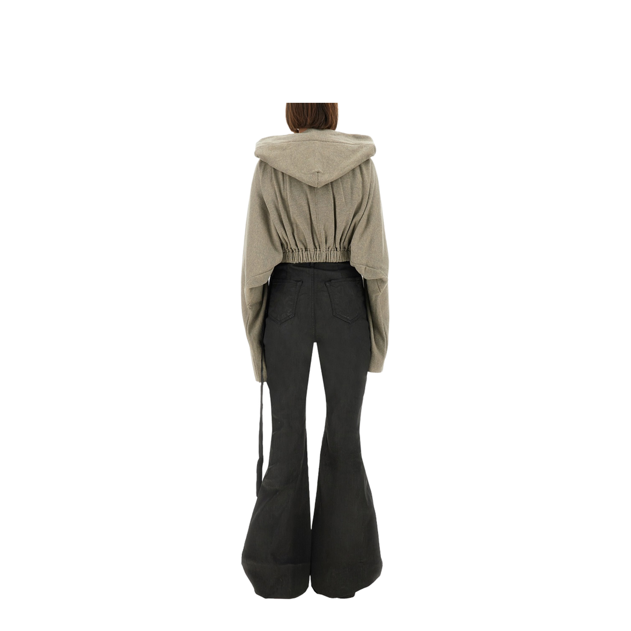 Cropped Hooded Tunic Sweatshirt - Image 3