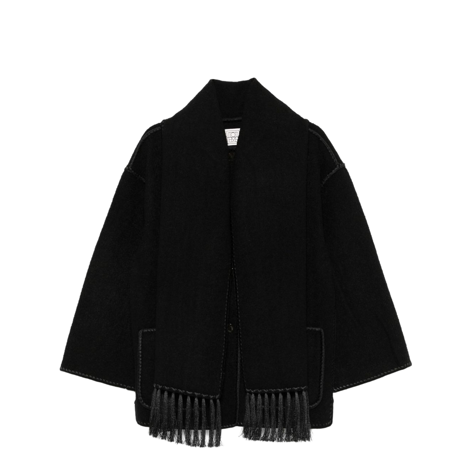 Black Wool Blend Jacket - Image 1