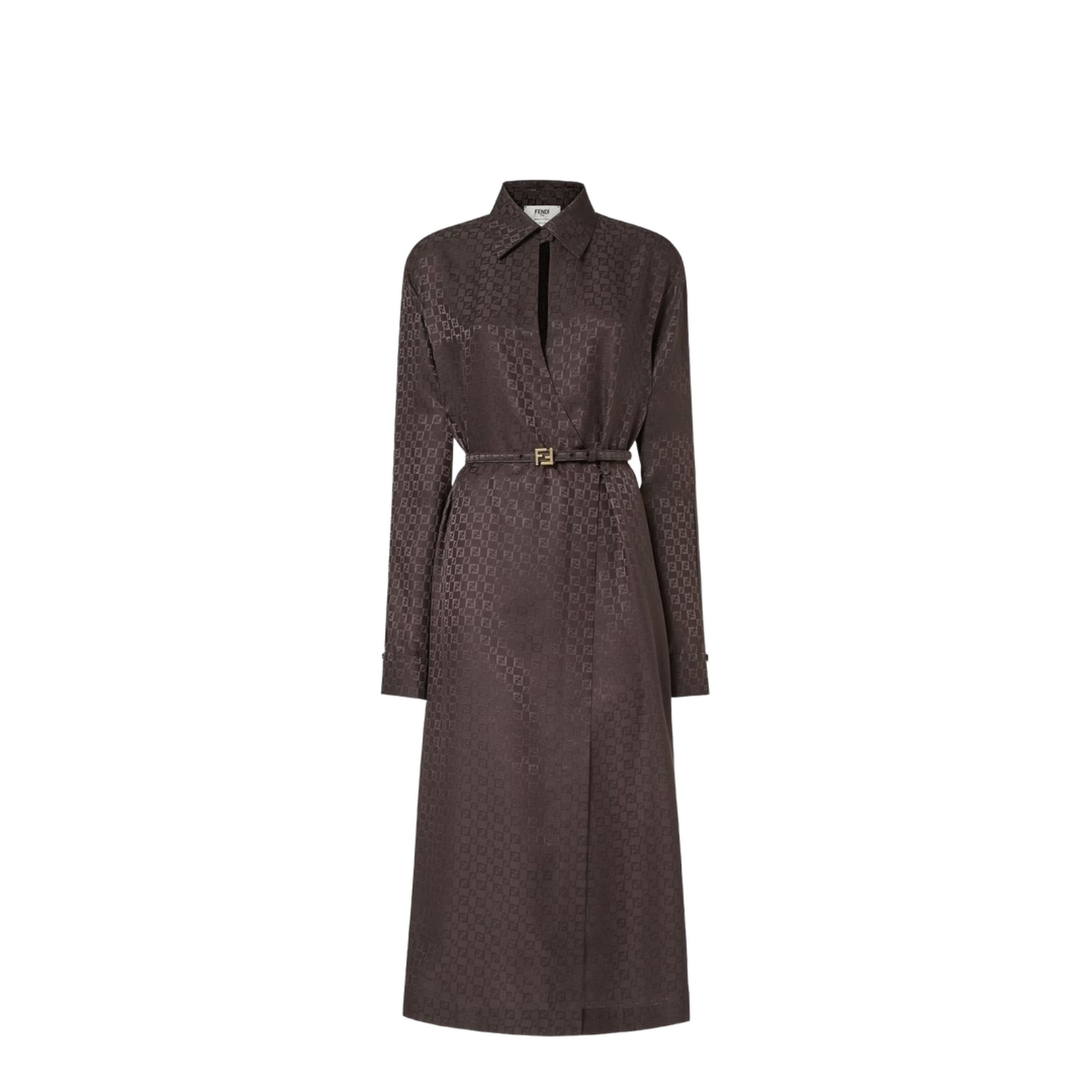 Silk Brown Dress - Image 1