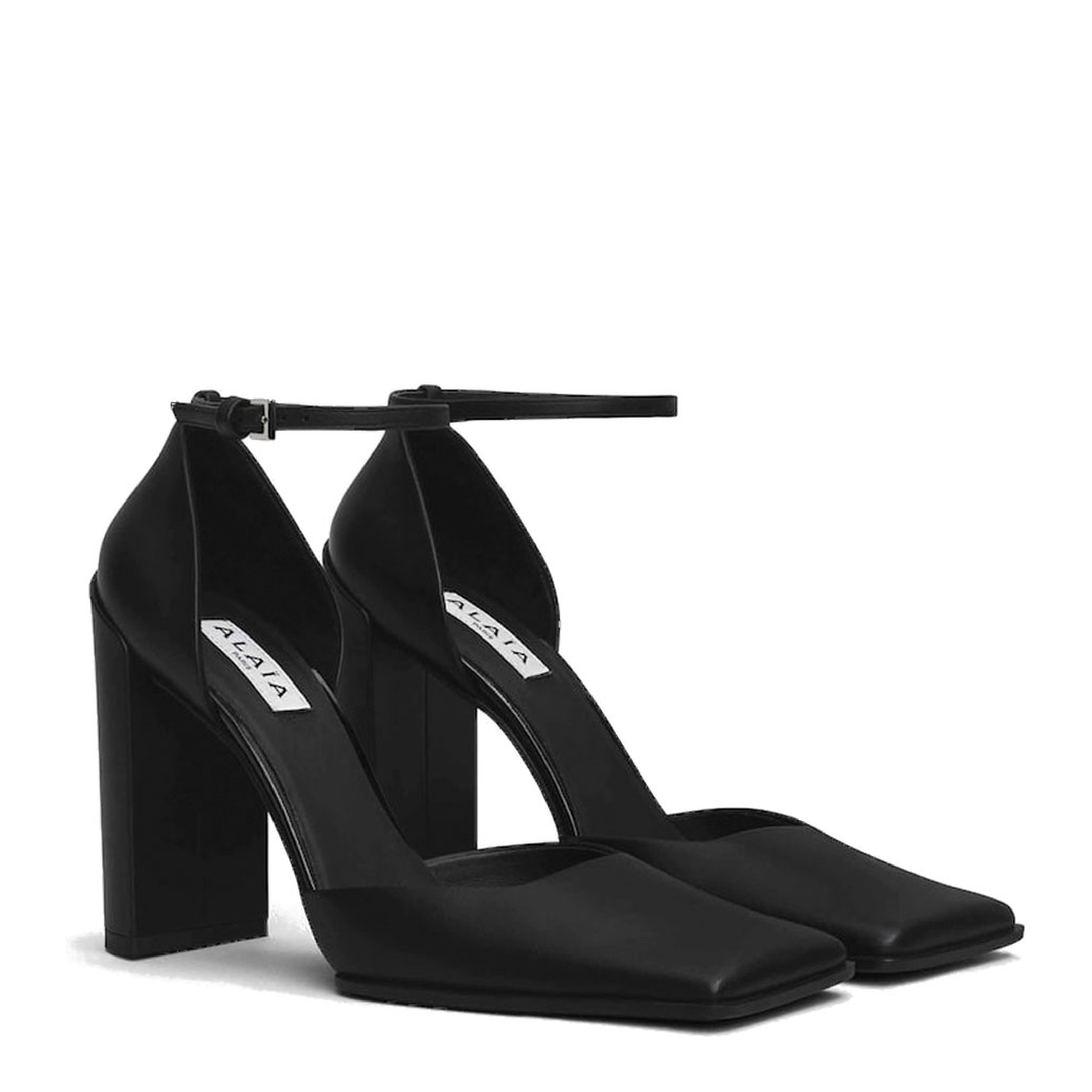 Square D'Orsay Leather Pumps - Image 2