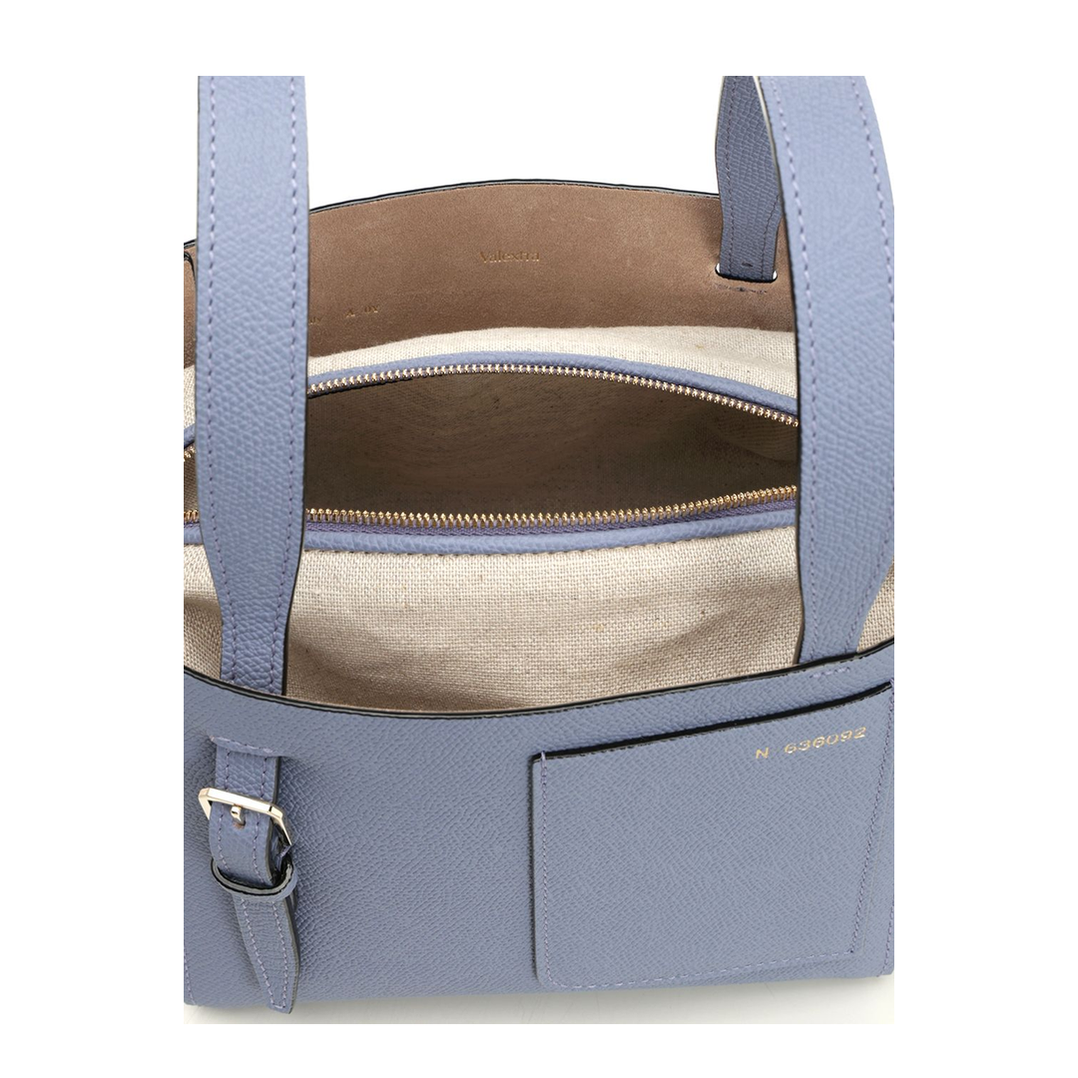Micro Bucket Leather Shoulder Bag - Blue - Image 4