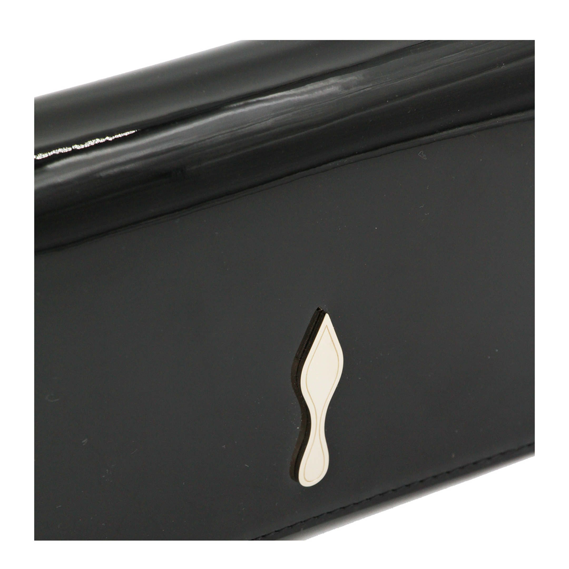 Bettina Patent Calf Leather Clutch - Black - Image 7
