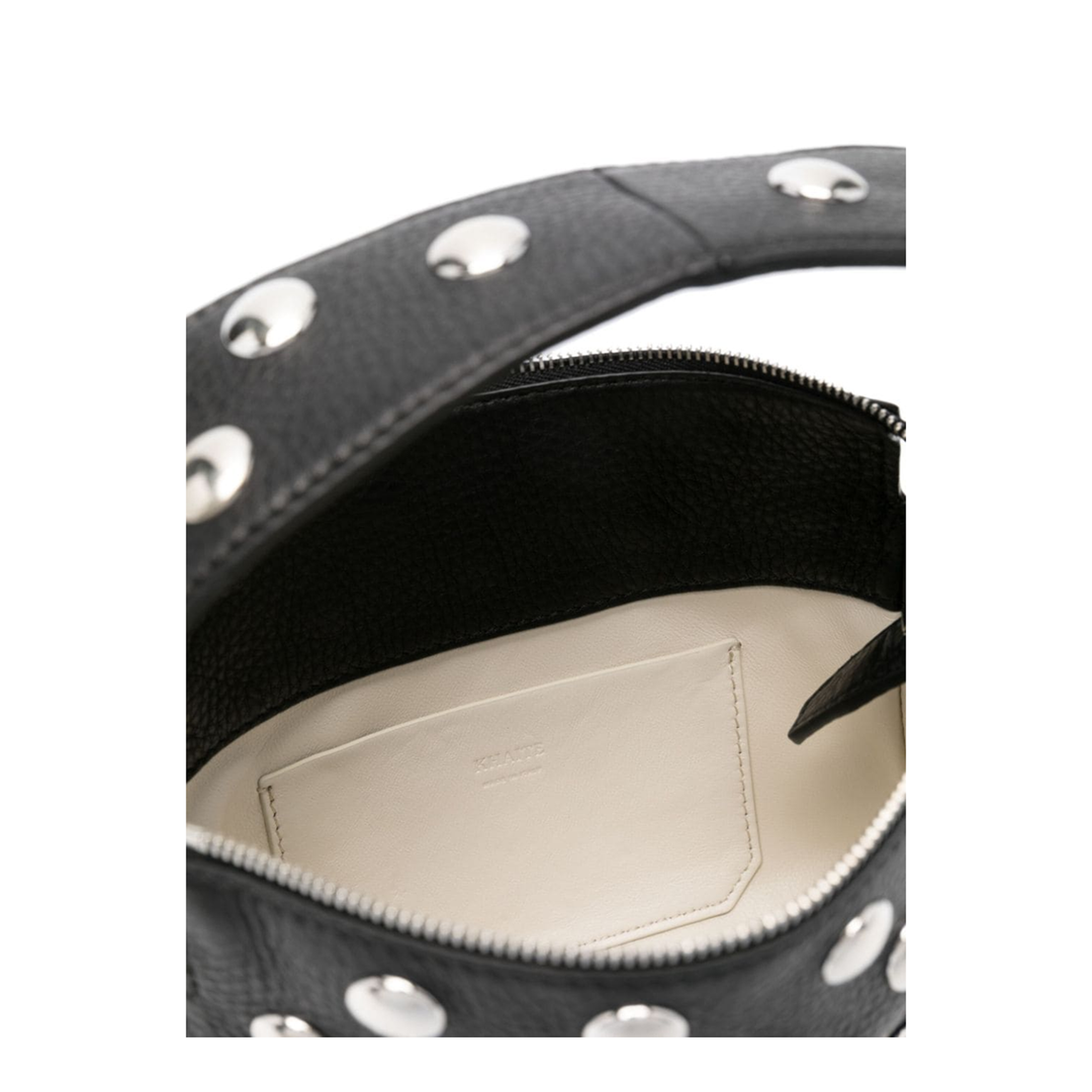 Small Calf Leather Tote - Black - Image 3