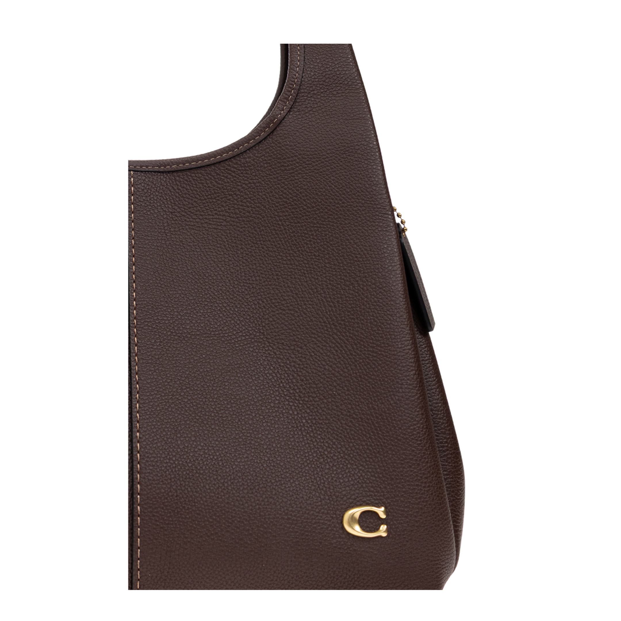 Lana Polished Pebble Leather Shoulder Bag - Brass/Maple - Image 4