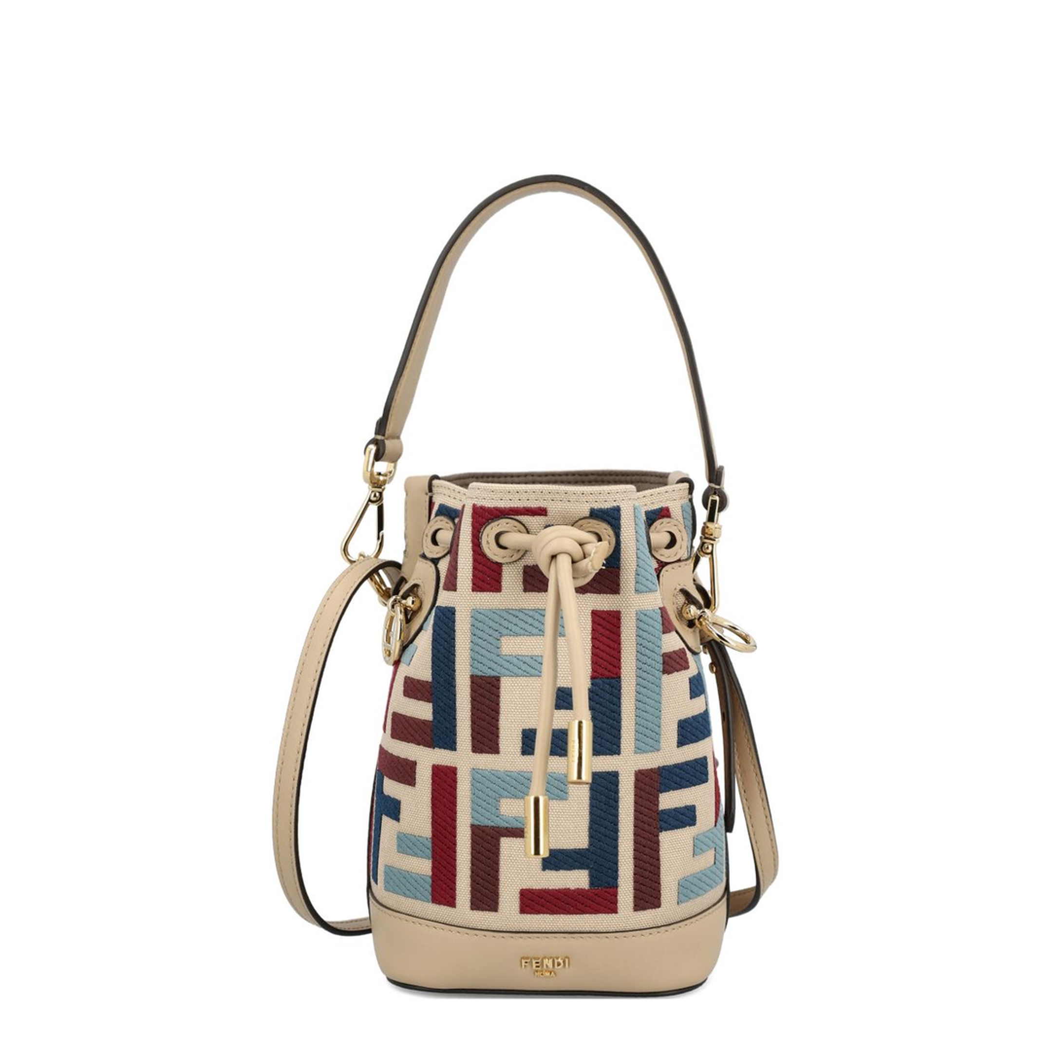 Mon Tresor Mini Canvas Bucket Bag - Multicolour - Image 1