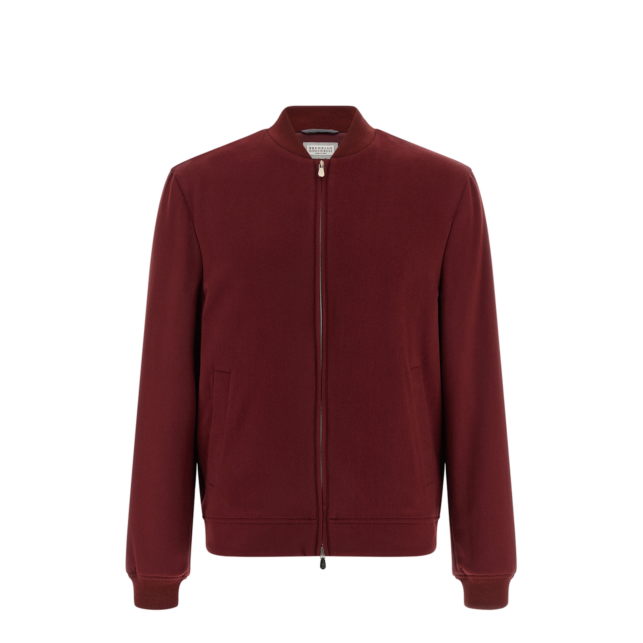 Cashmere Bomber Jacket Red - Image 1