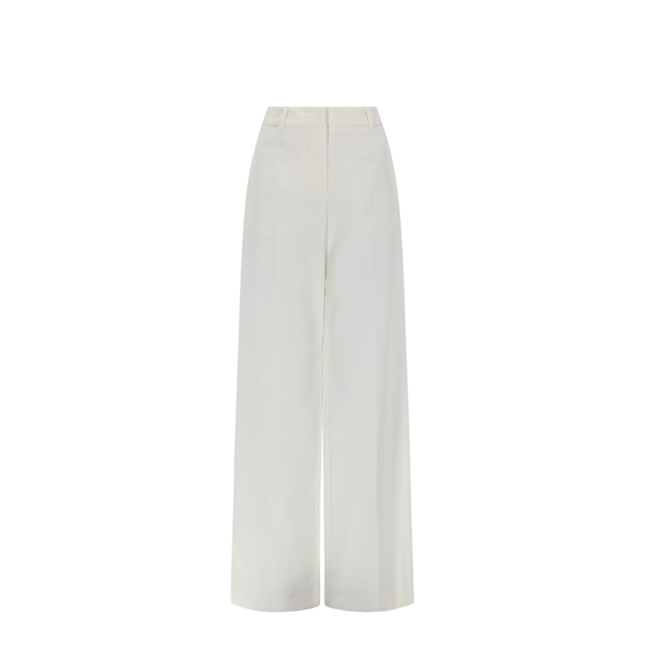 White Cotton Trousers - Image 1