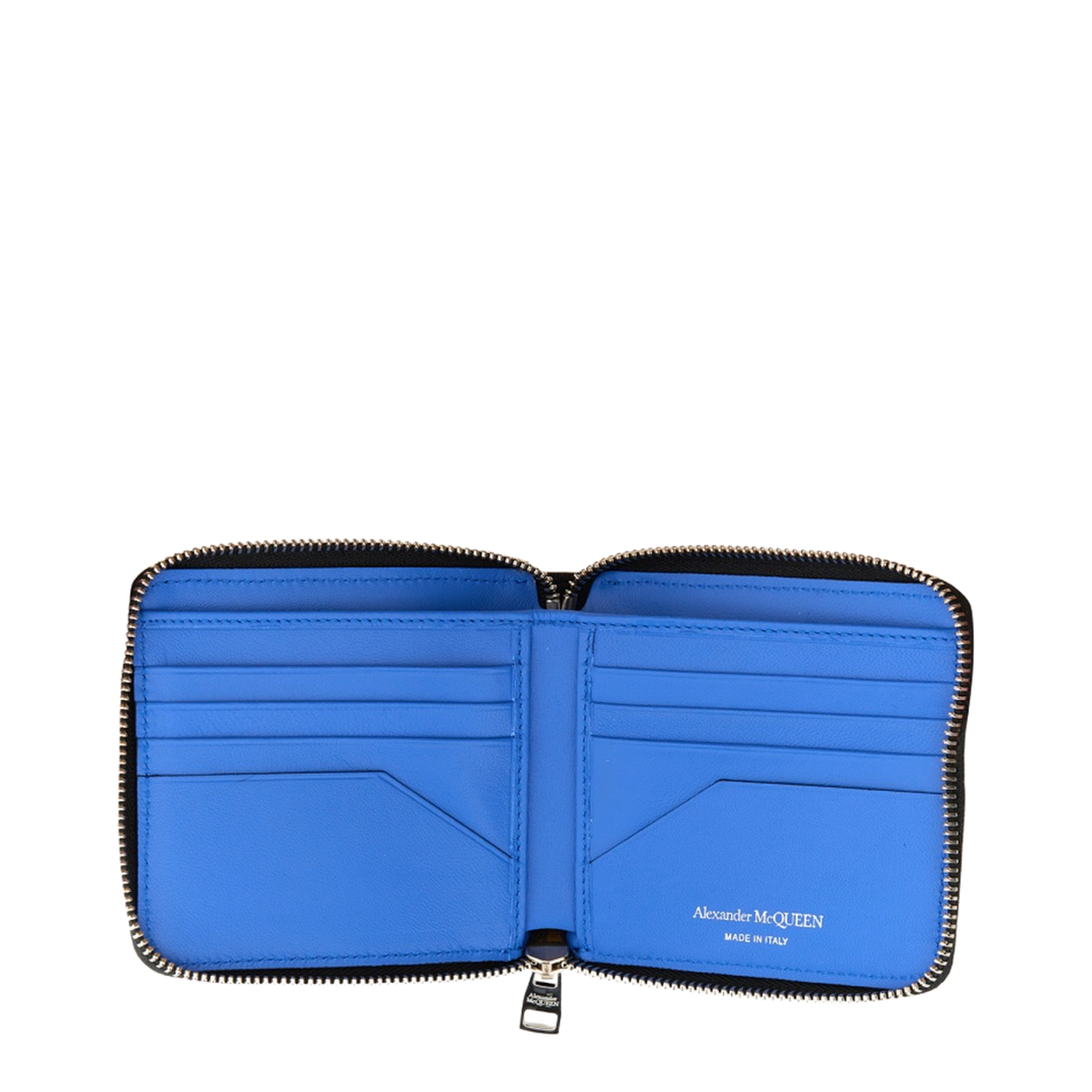 Alexander McQueen Harness Zip-Around Wallet With Removable Strap in Black Calf Leather - Image 4