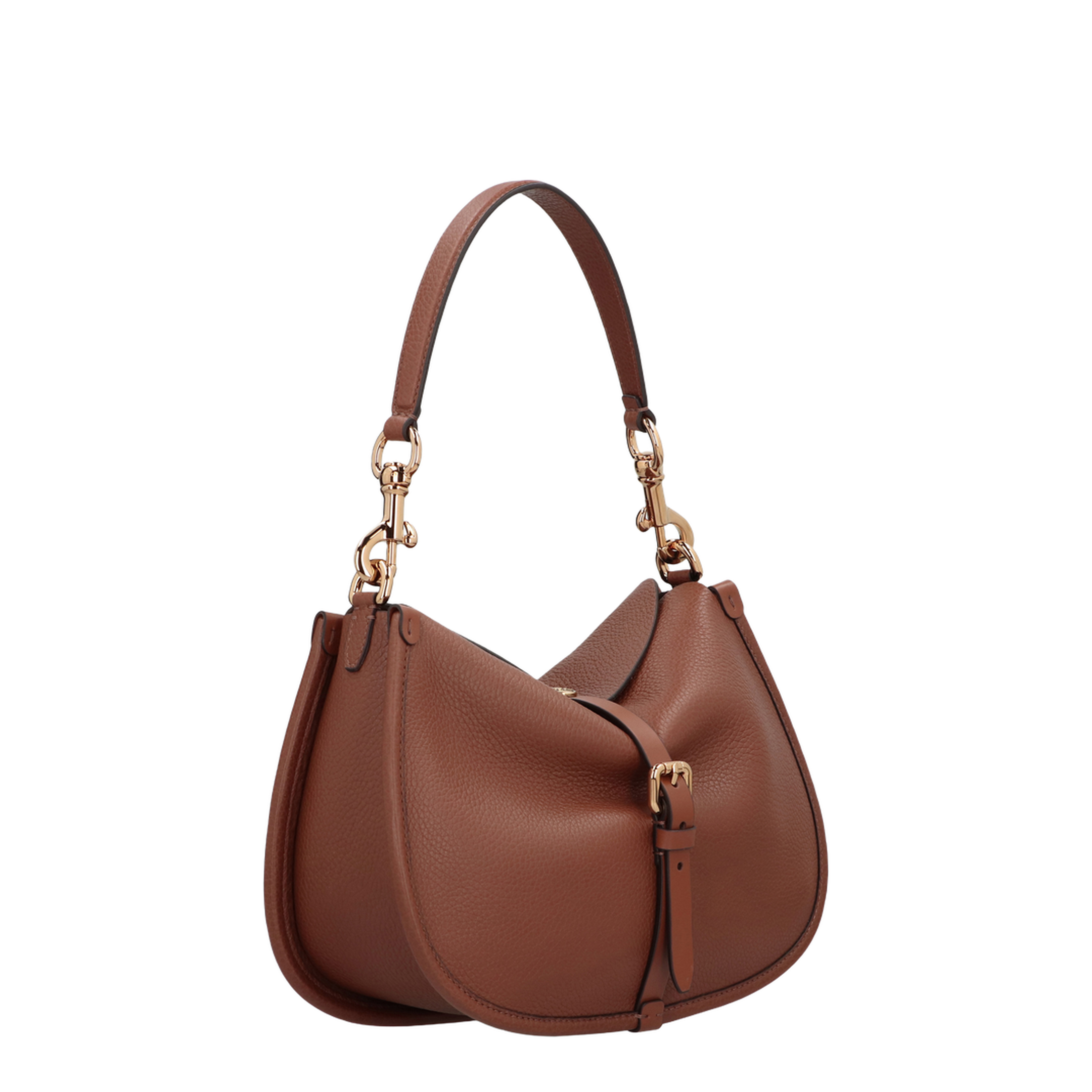 Pony Medium Leather Shoulder Bag - Light Brown - Image 3