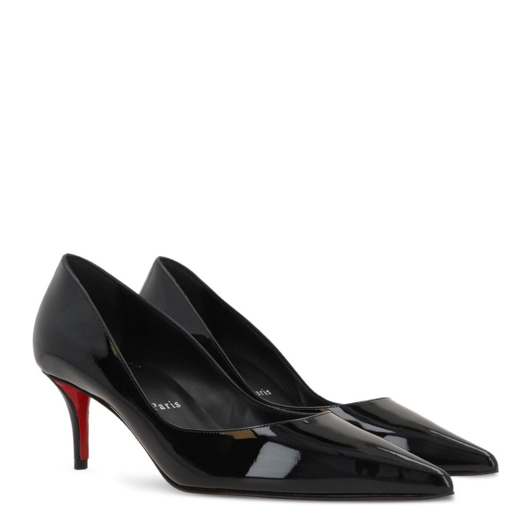 Black Patent Leather Pointed Toe Low Heel Slip-On - Image 4