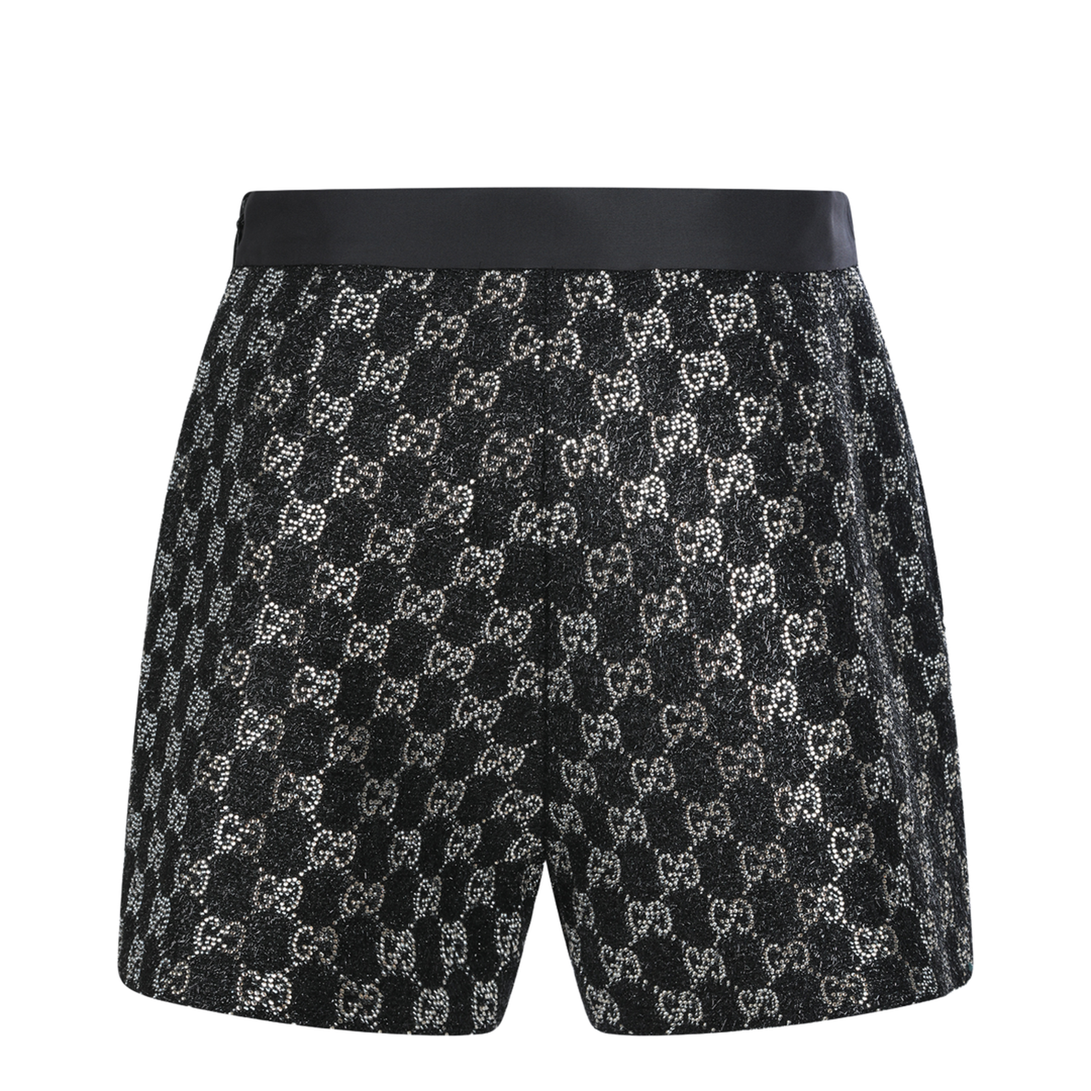 Embroidered Wool Tweed Lamé Shorts - Image 3