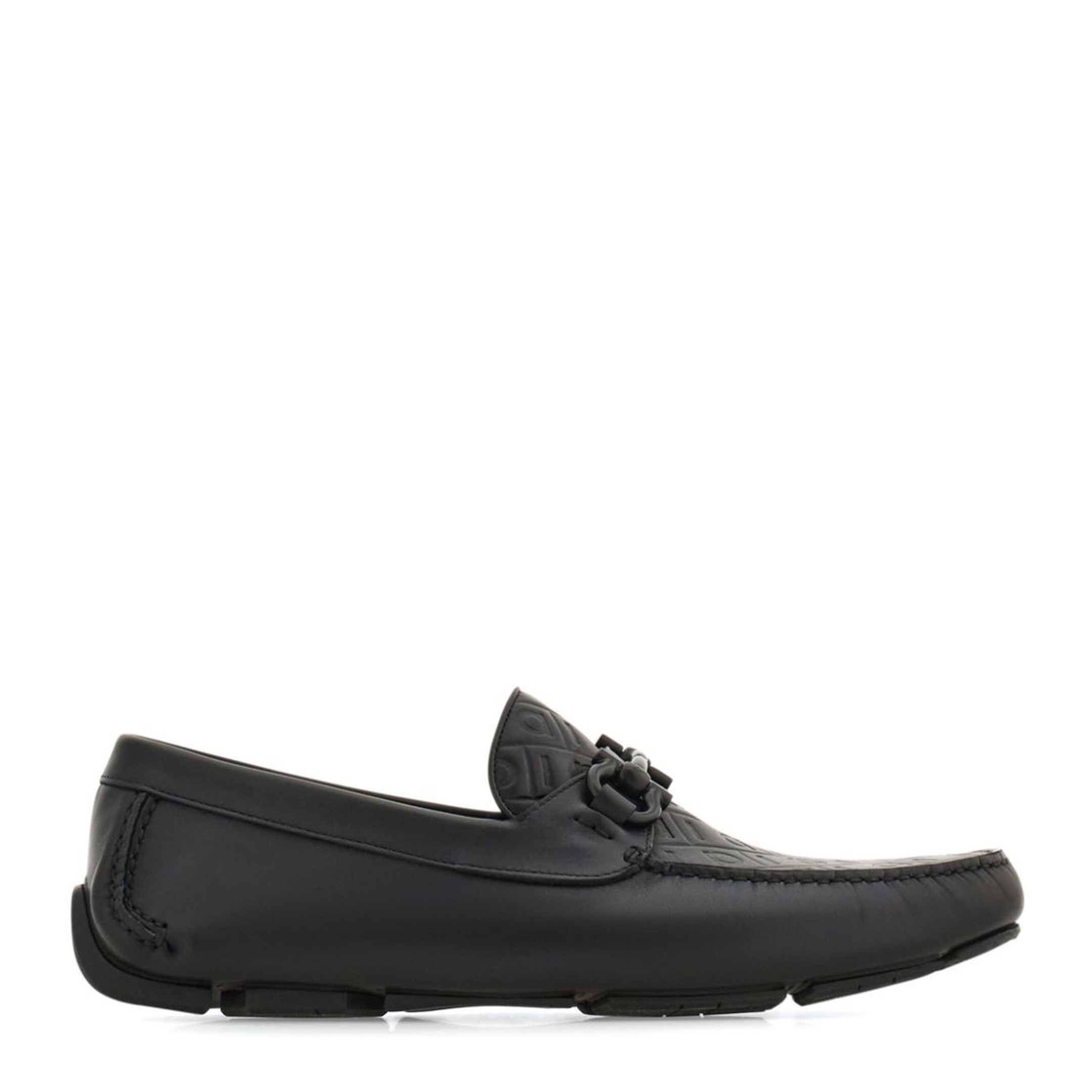 Embossed Gancini Monogram Driving Loafers - Image 1