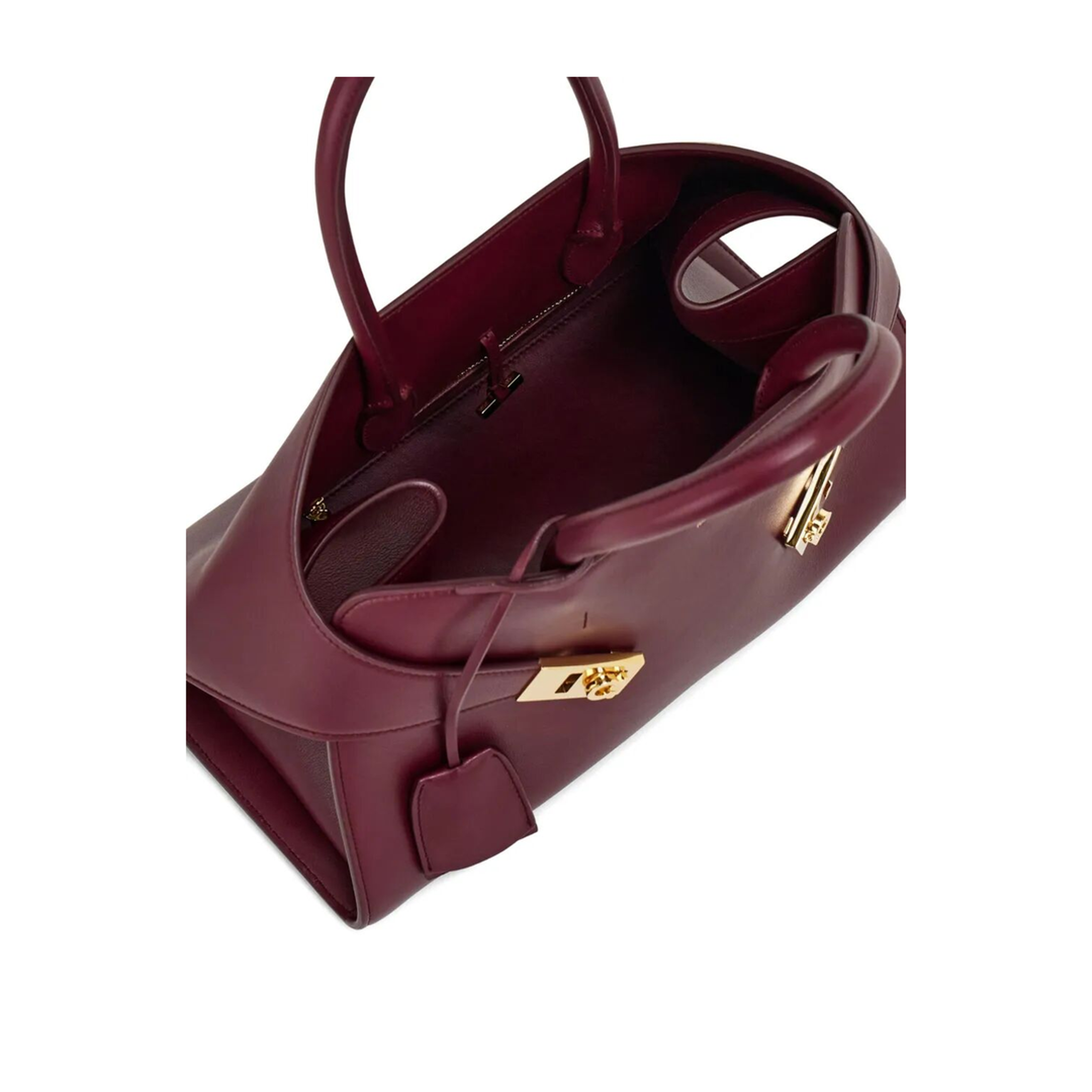 Hug M Handbag Leather Plum - Image 5