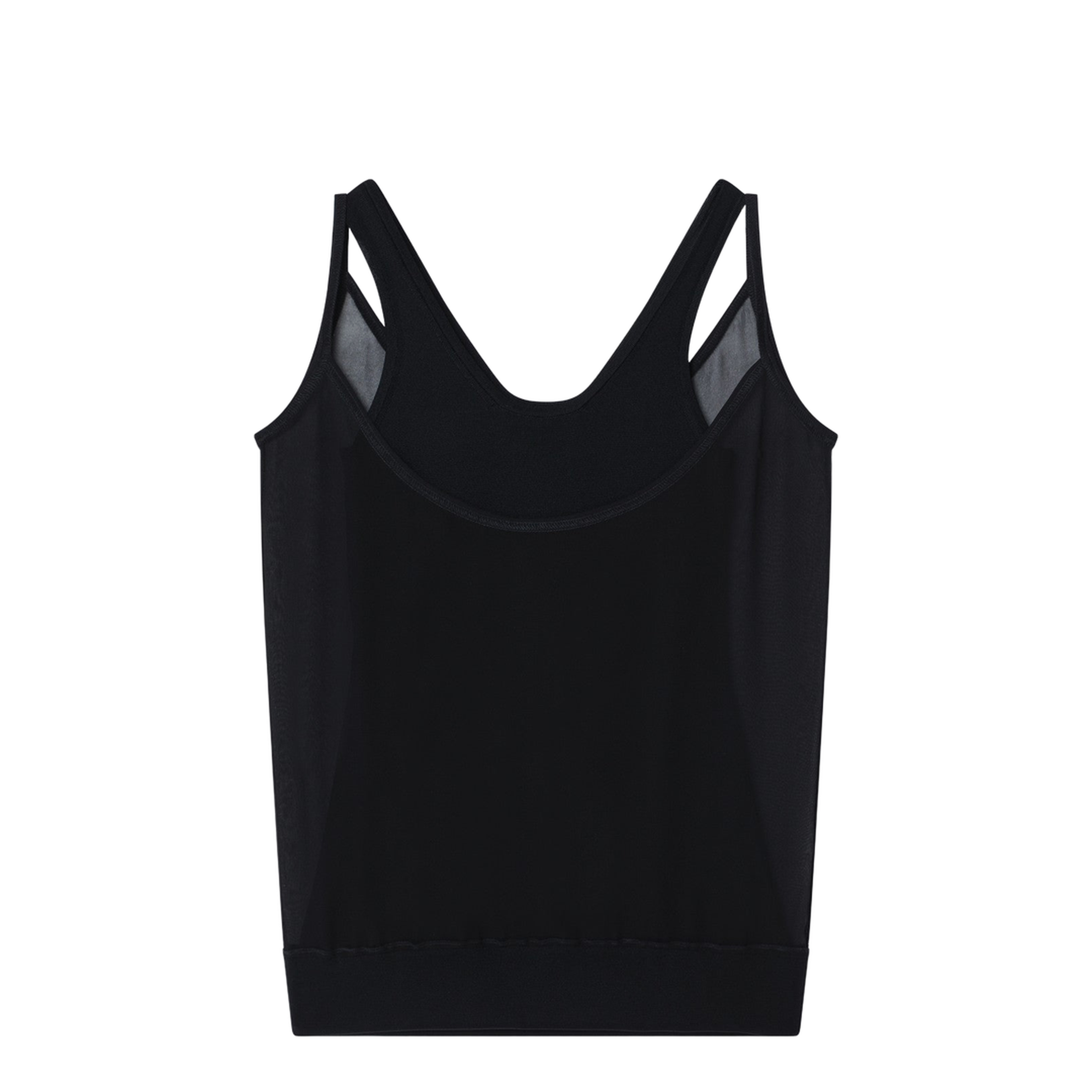 Black Viscose Sleeveless Dress - Image 2