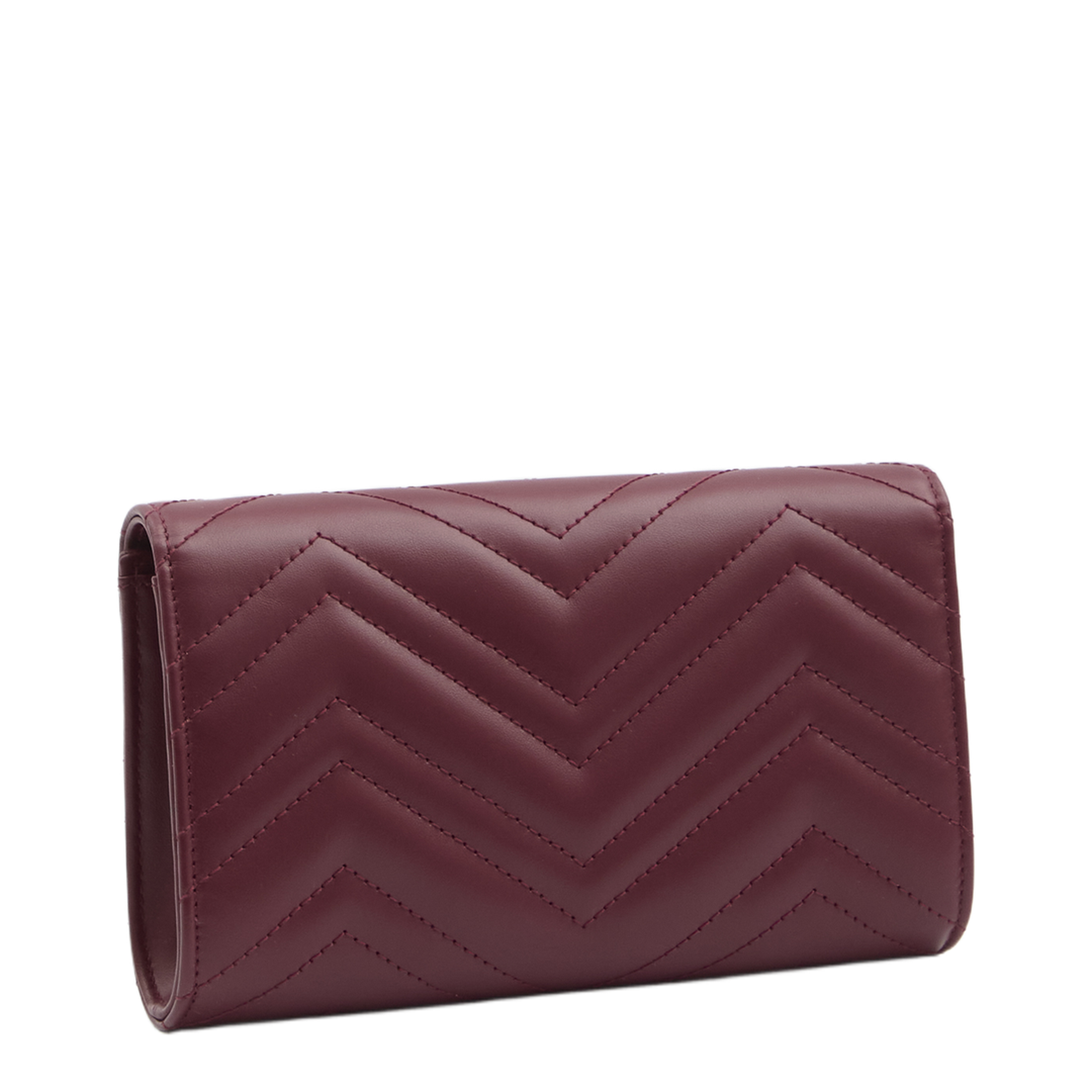 Wallet on Chain in Rosso Ancora Red Leather - Image 5