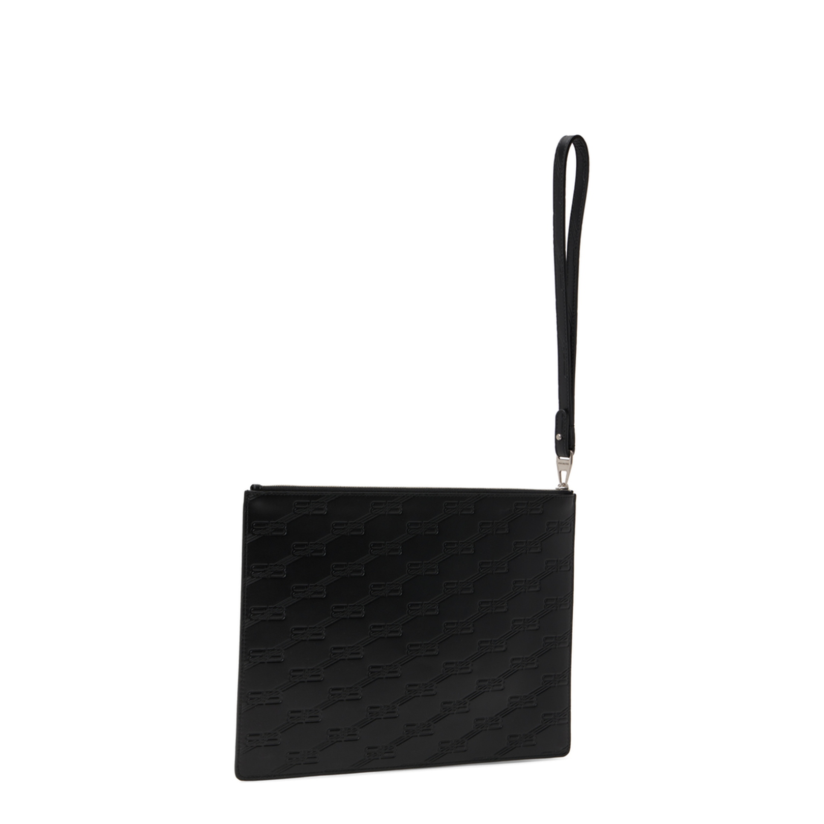 Zippered Wristlet with Distressed Hardware and Embossed Logo - Image 3