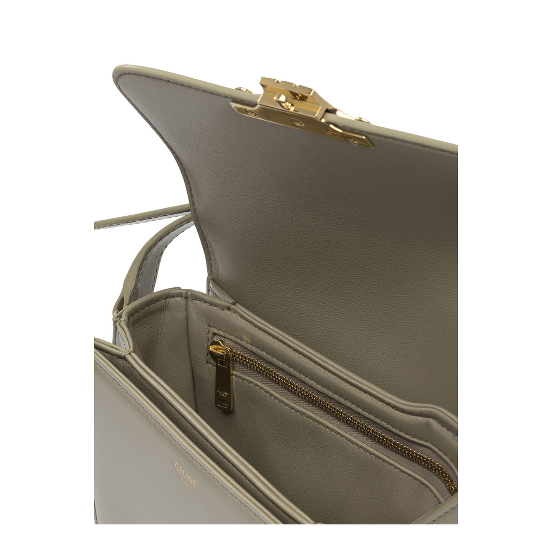 Teen Triomphe Bag in Shiny Calfskin - Modern Taupe - Image 5