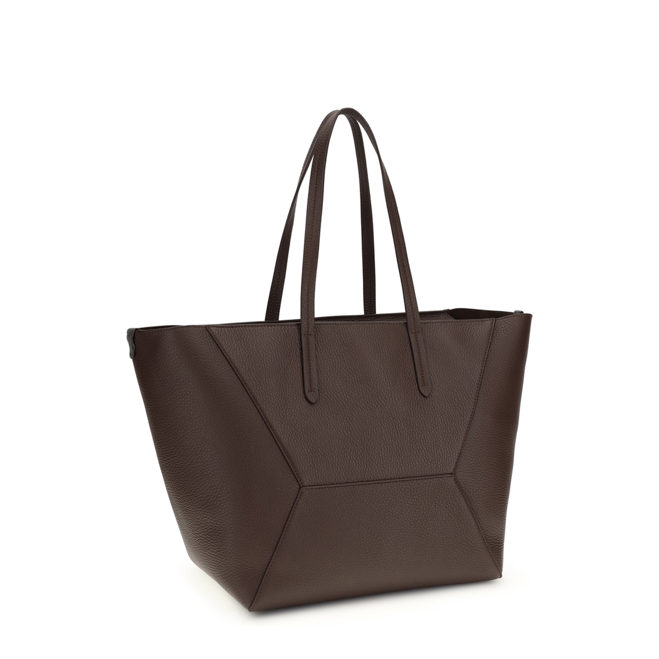BC Duo Hammered Leather Shoulder Bag - Brown - Image 3