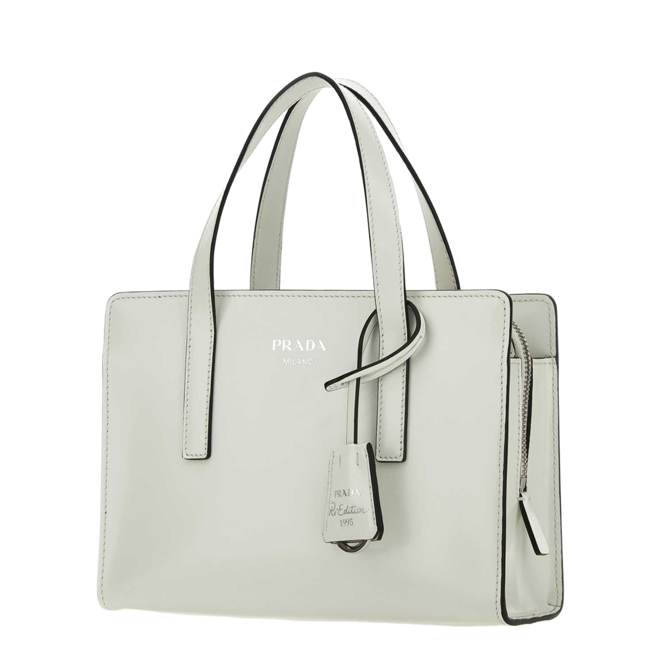 Re-Edition 1995 Mini Brushed Leather Handbag - White - Image 4