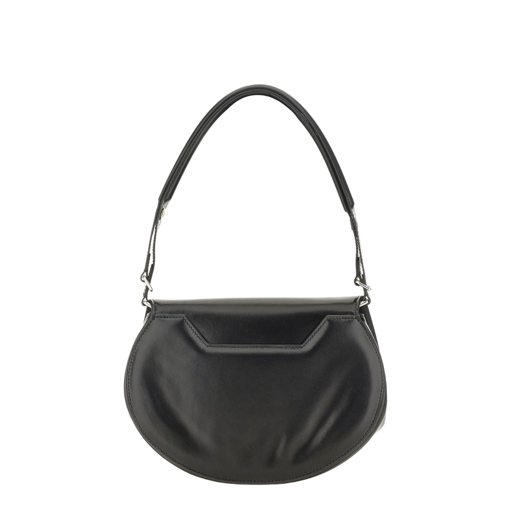 Sadie Medium Leather Shoulder Bag - Black - Image 2