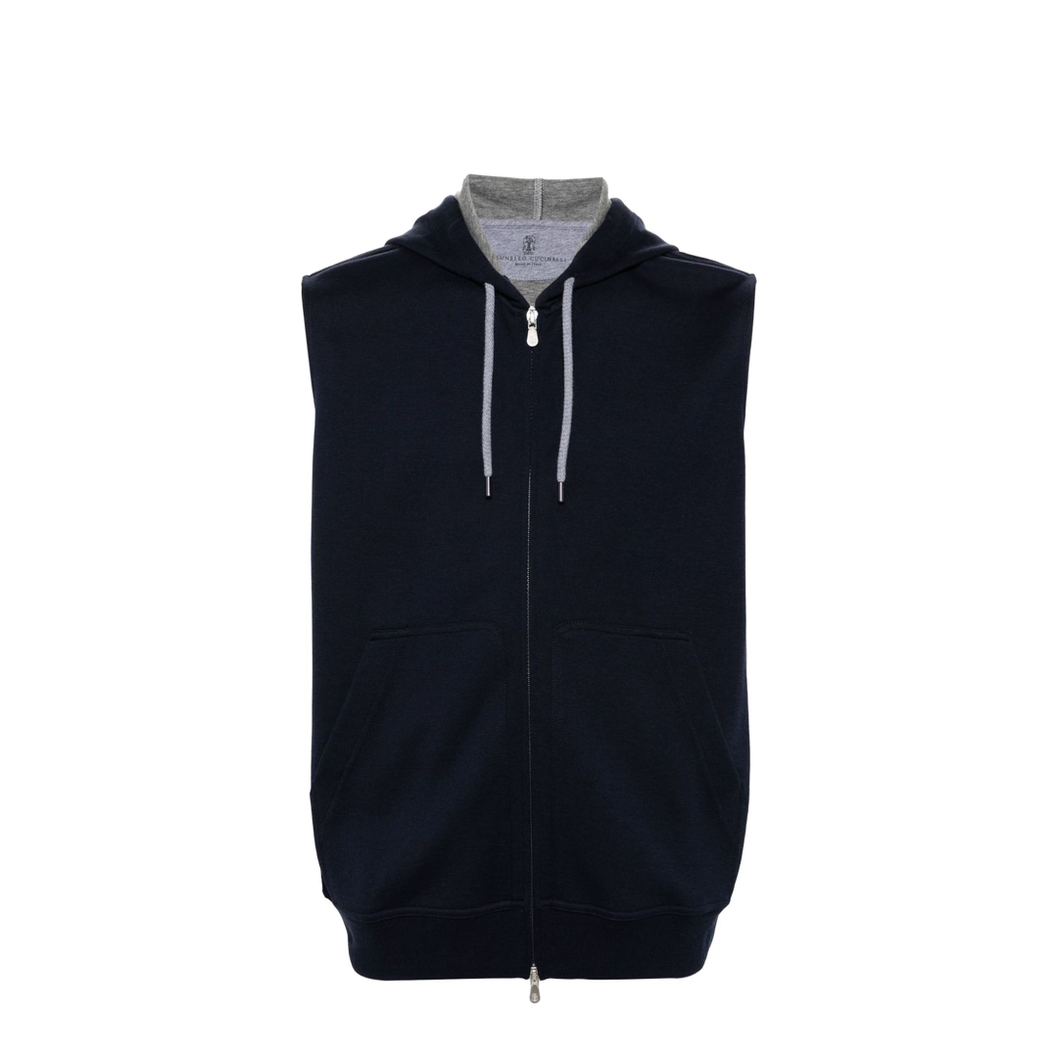 Sleeveless Sweatshirt With Zipper And Hood - Image 3