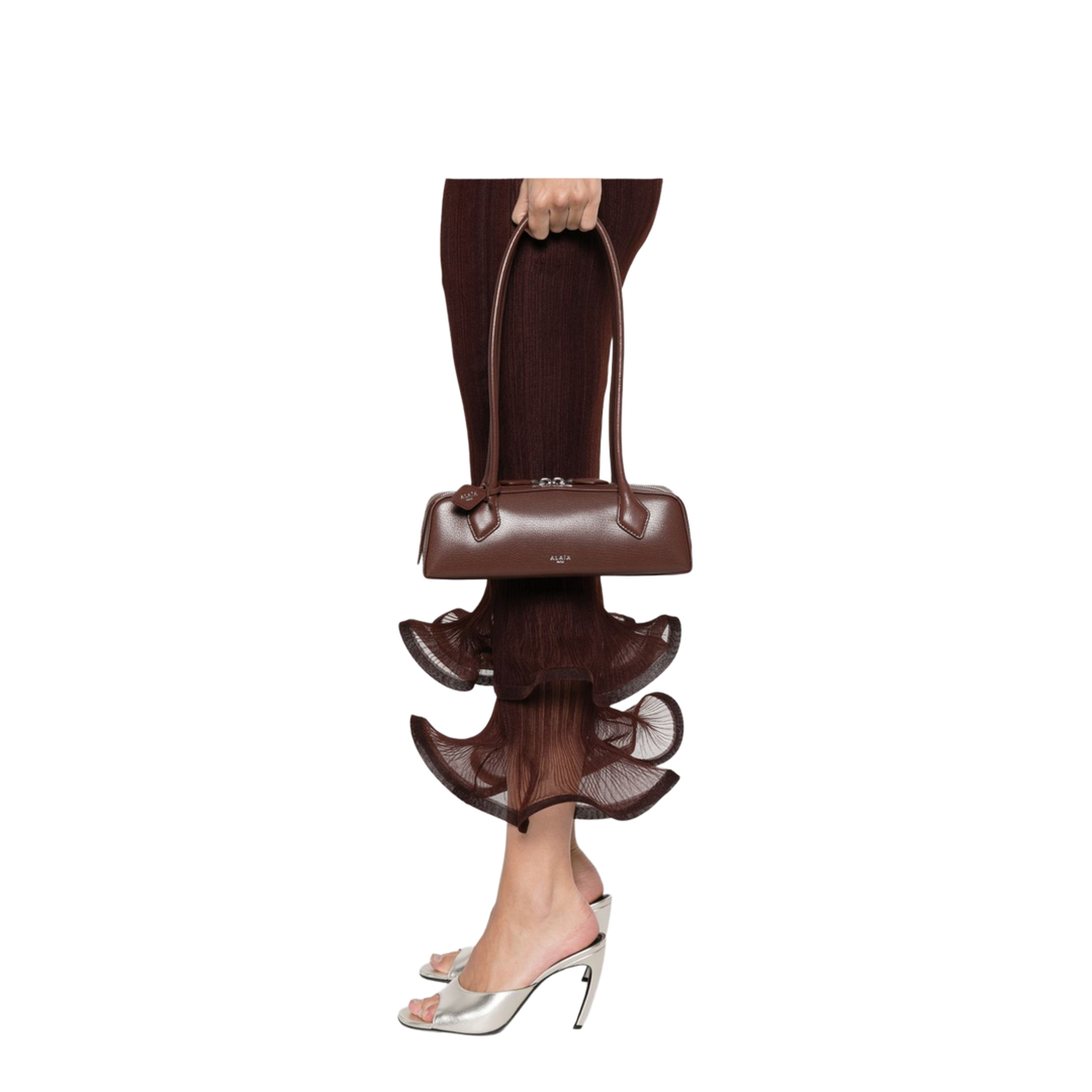 Le Teckel Small Goatskin Shoulder Bag - Brown - Image 2