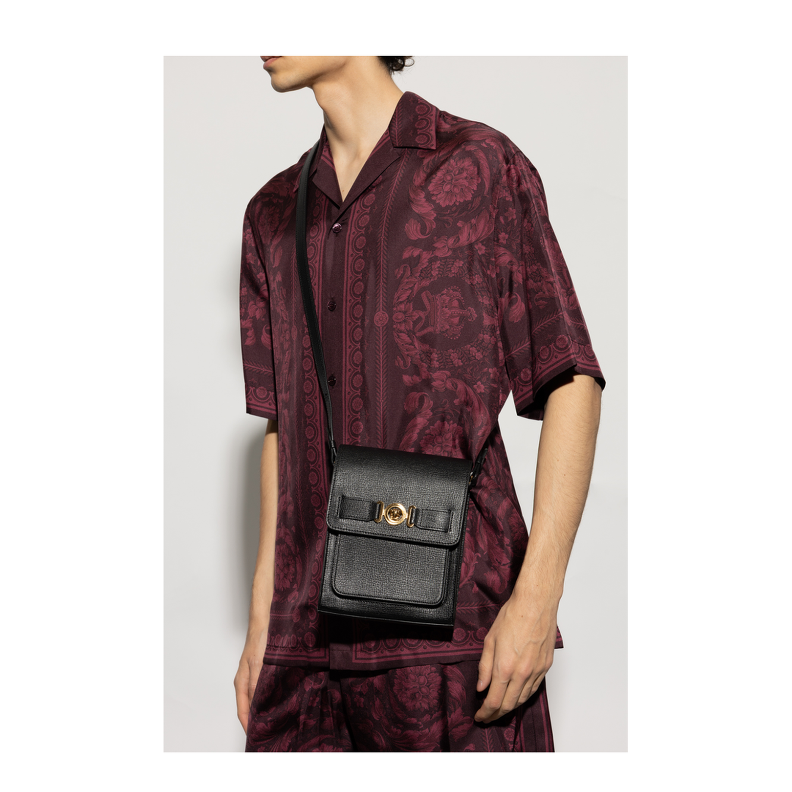 Leather Black Messenger Bag - Image 2