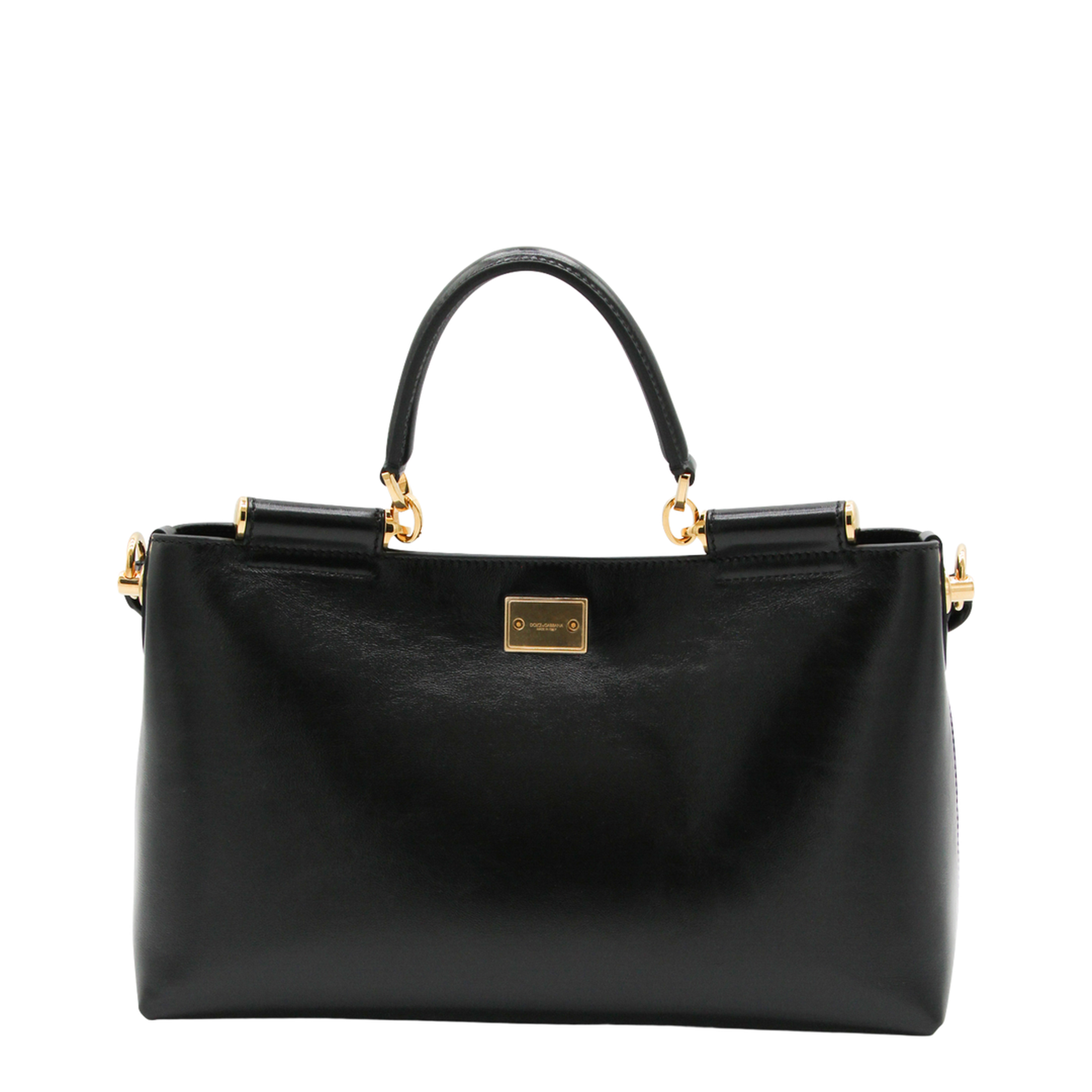Vittoria Medium Calfskin Handbag - Black - Image 5