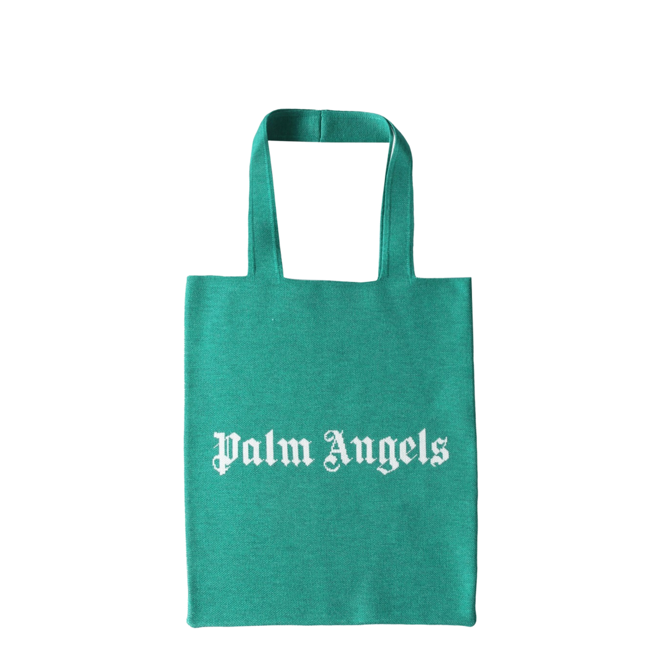 Logo-Print Wool Blend Tote - Green - Image 1