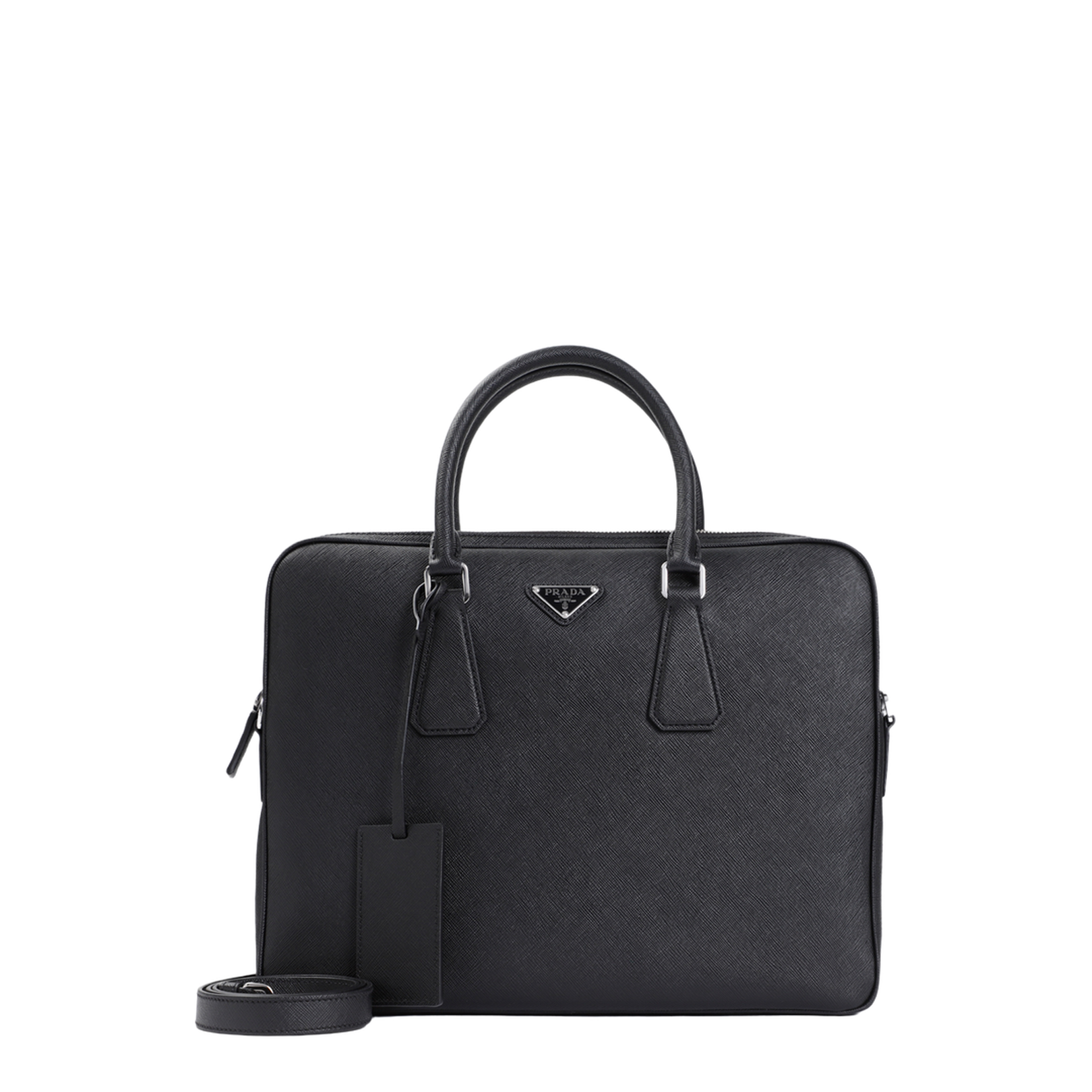 Calfskin Briefcase - Black - Image 3