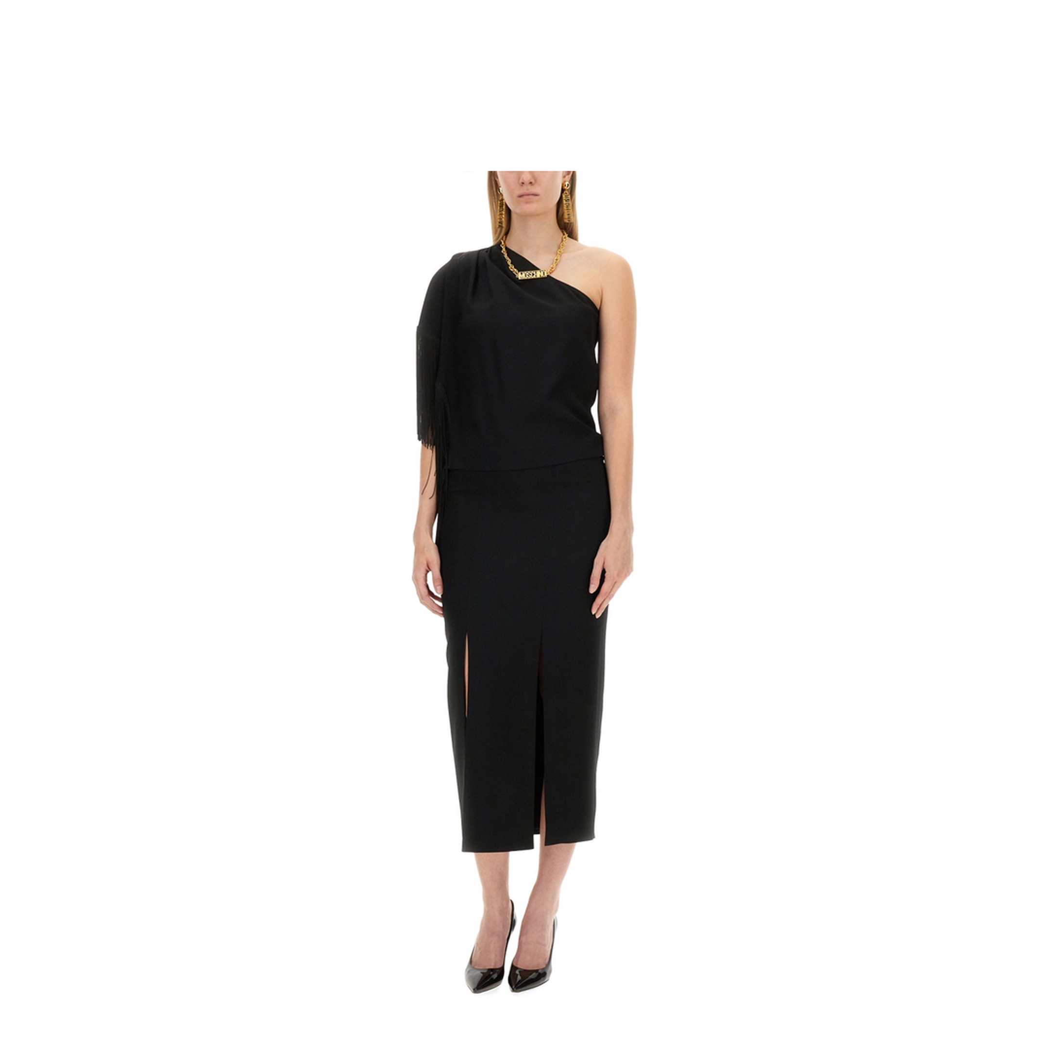 Asymmetric Plain Skirt - Image 2