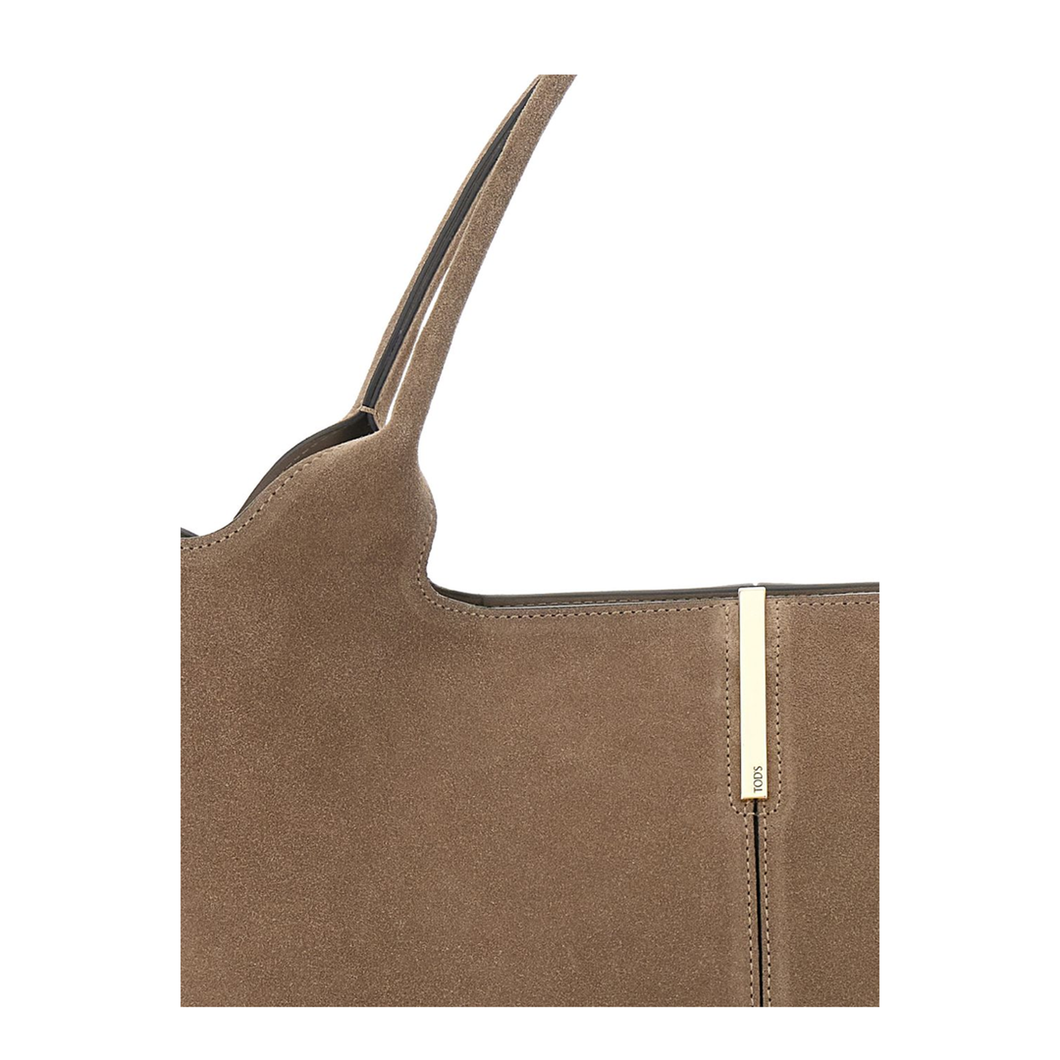 Medium Small Suede Shopping Bag - Beige - Image 3