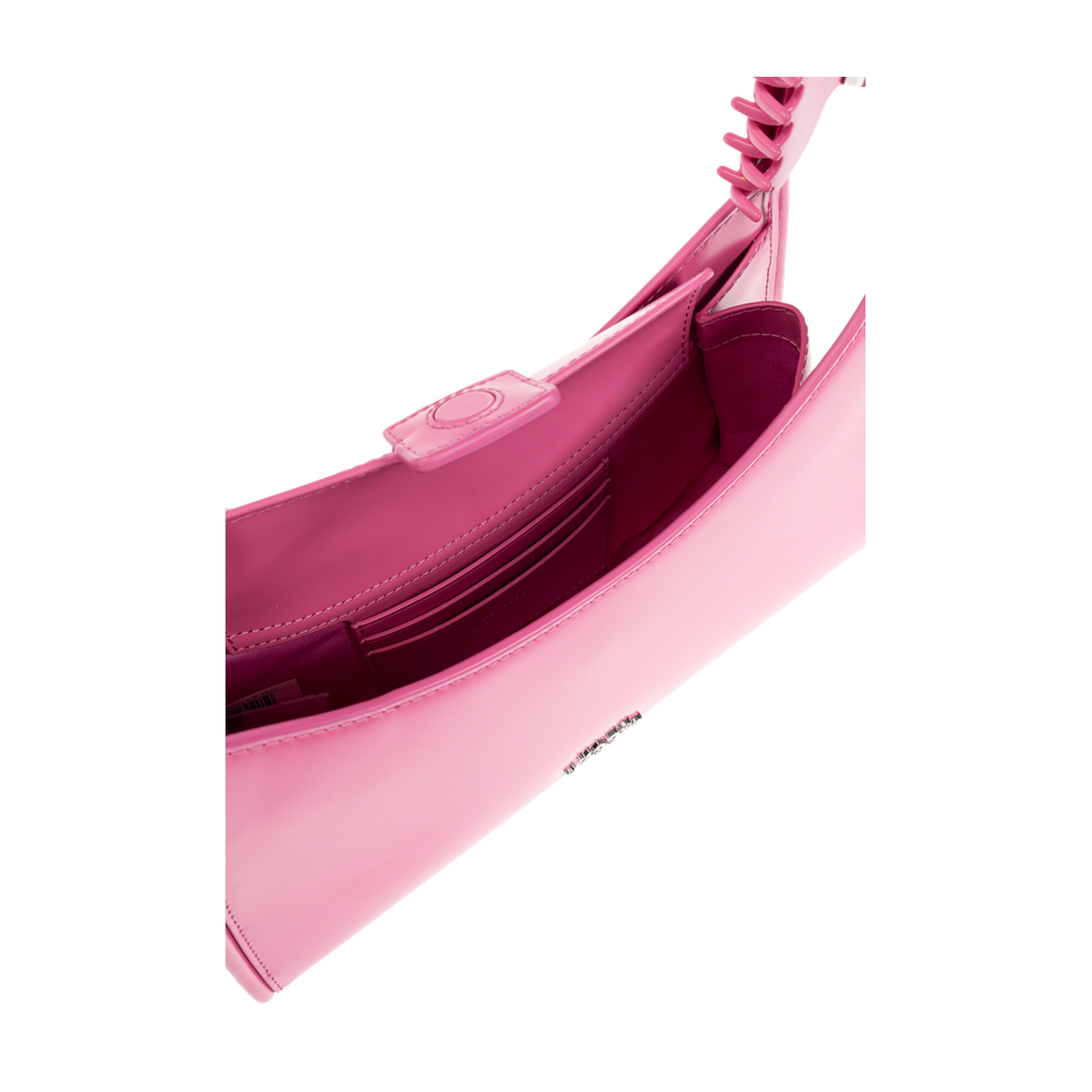 The Glam Spazzolato Leather Shoulder Bag - Bow Pink - Image 5