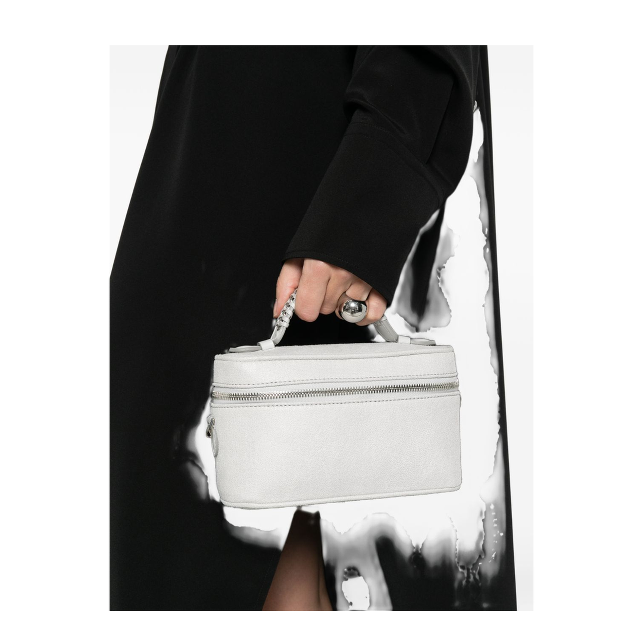 Falabella Small PU Leather Vanity Case - Eco Shiny Dotted - Image 5