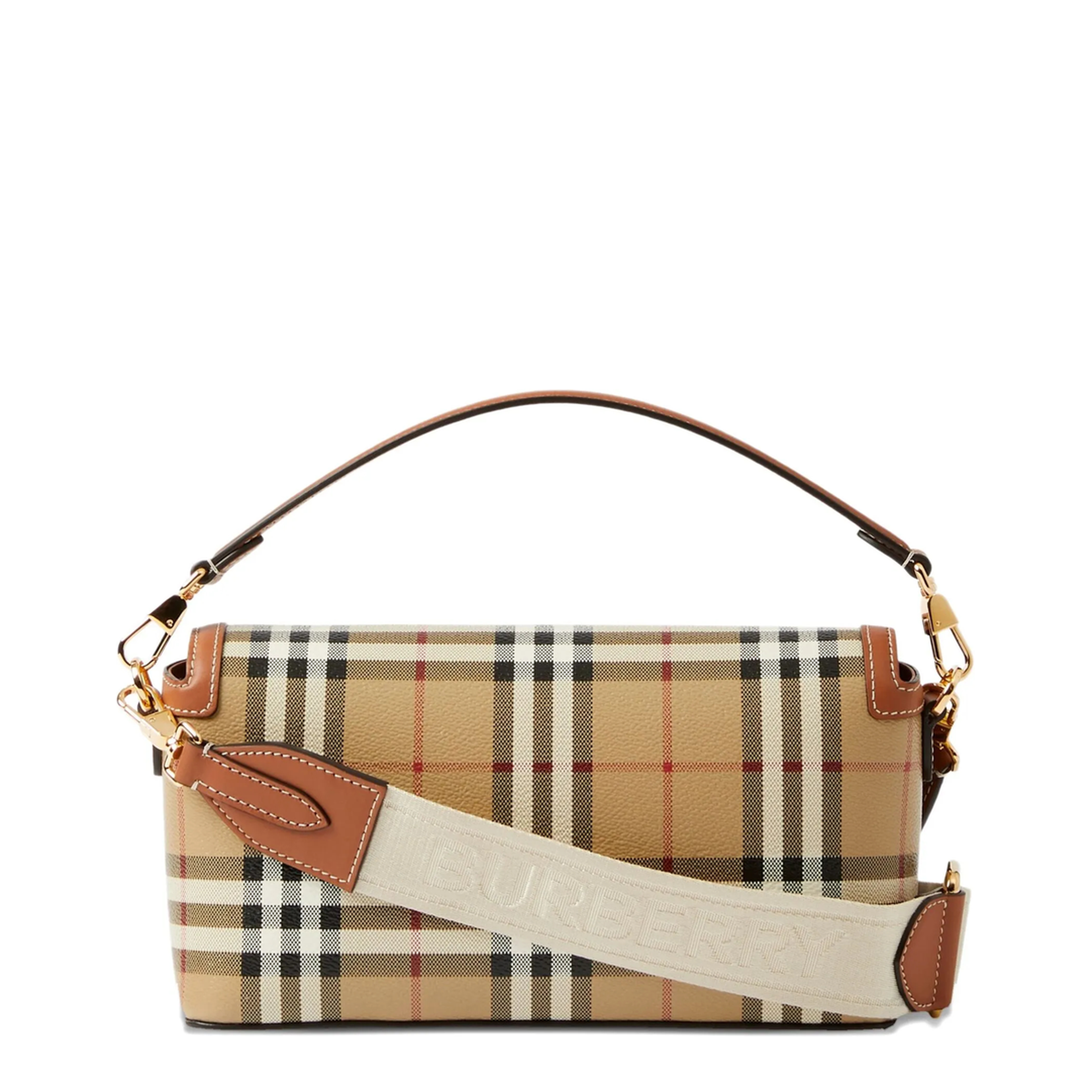 Note Coated Canvas Top Handle Bag - Archive Beige/Briar Brown - Image 3