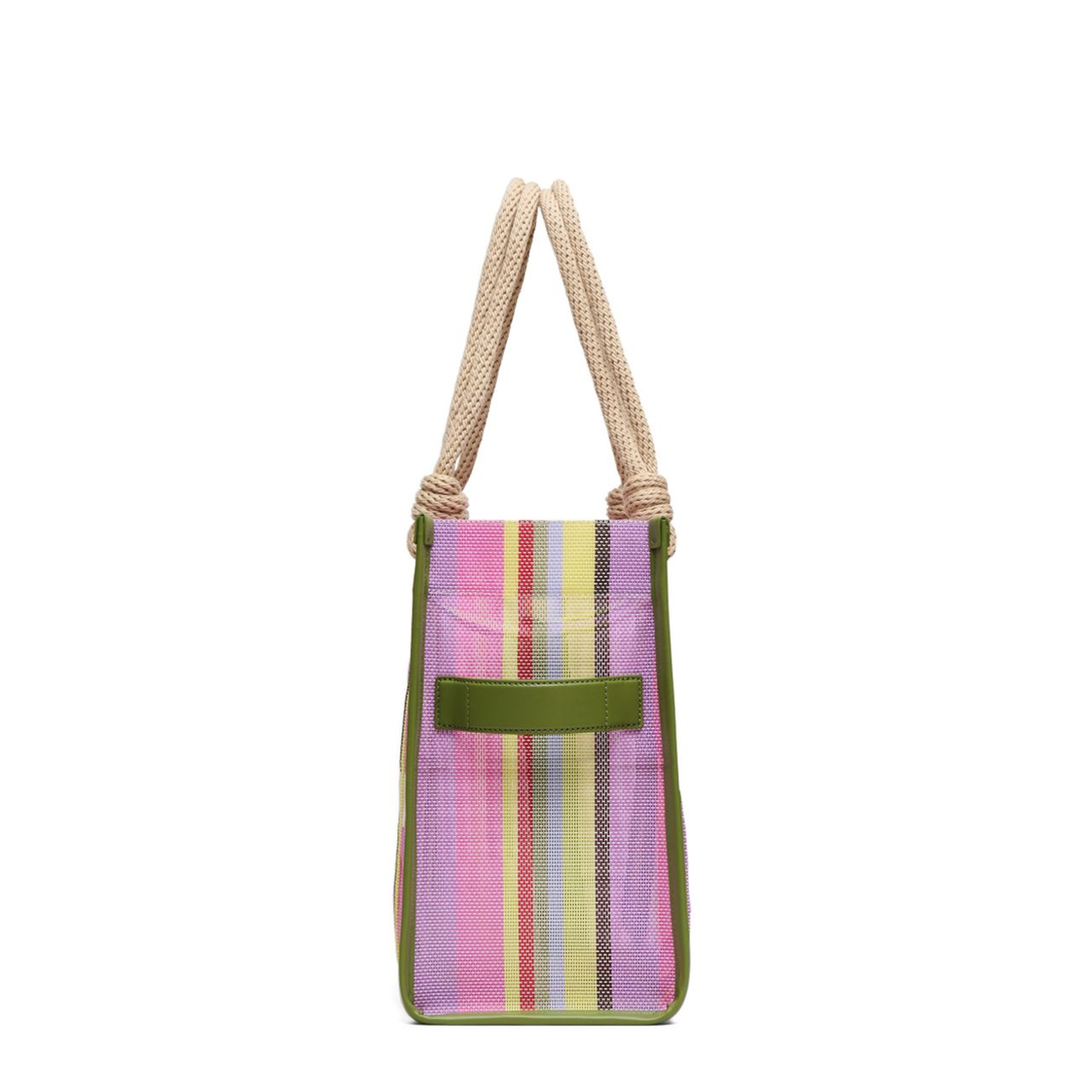 The Stripe Mesh Large Tote Bag - Purple Multicolor - Image 7