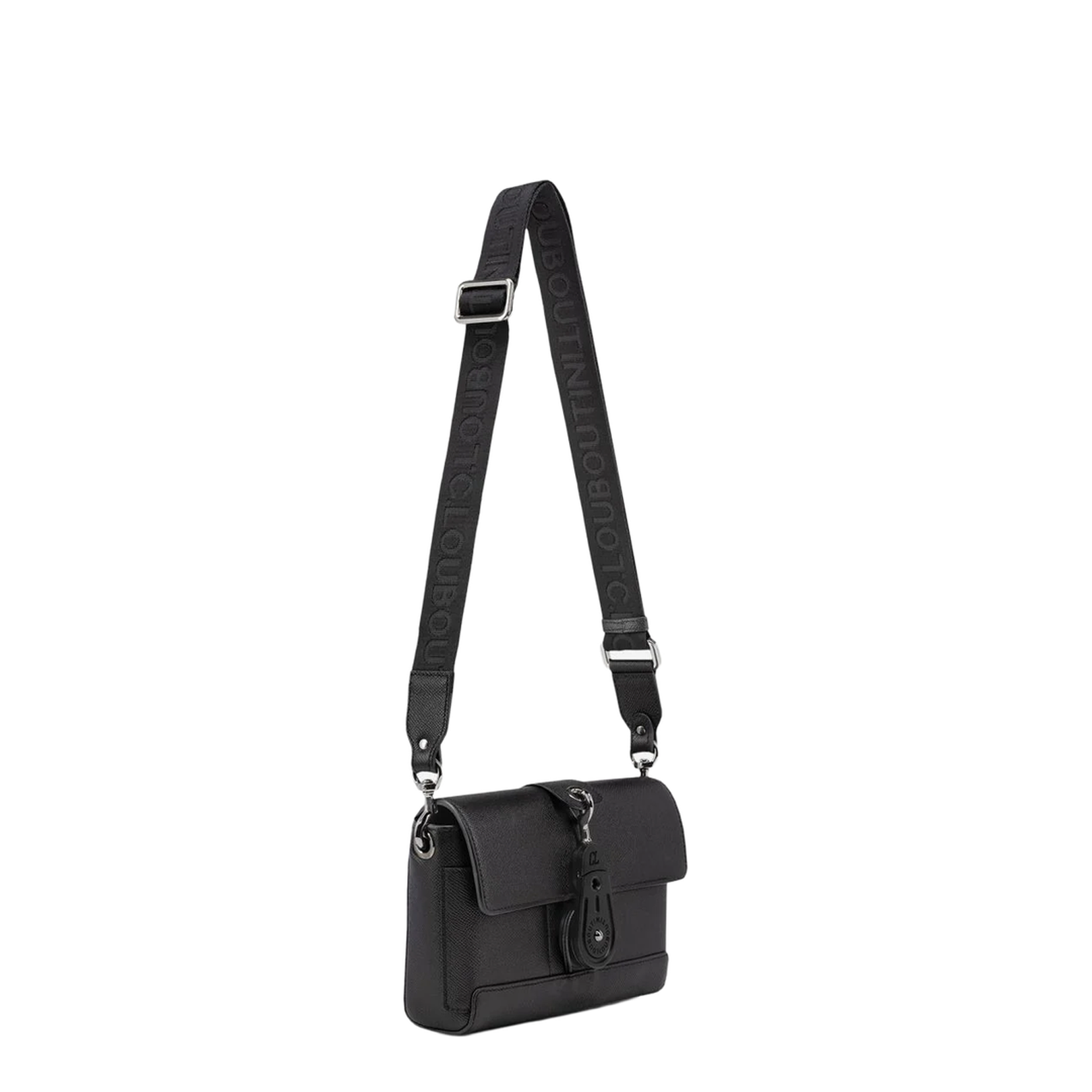Groovy Foldover Crossbody Bag Leather Black - Image 3