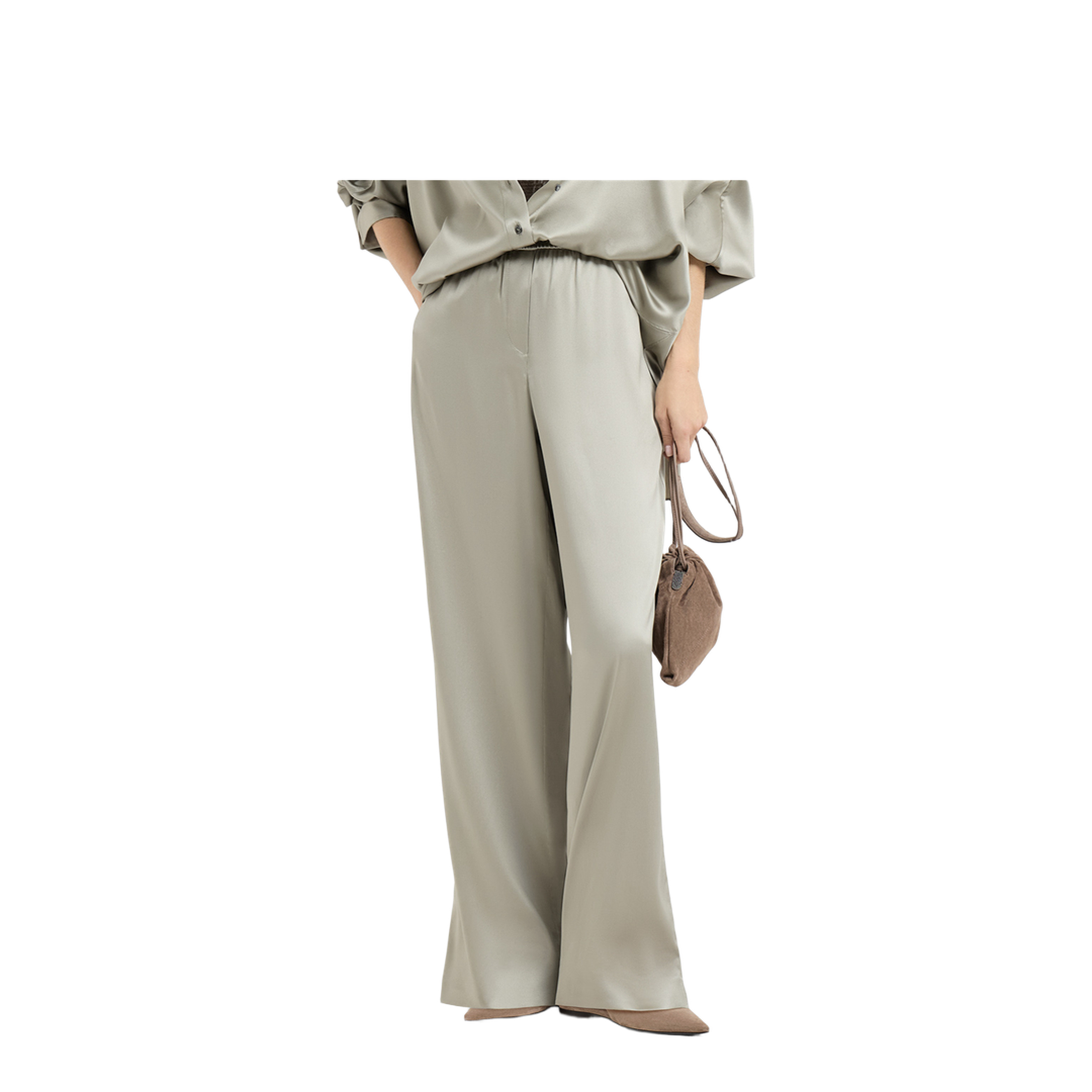 Elastic-Waistband Palazzo Pants - Image 3