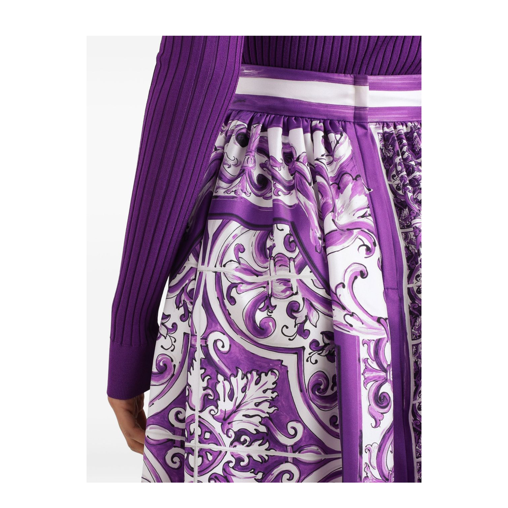 Maiolica Print Silk Skirt - Image 5