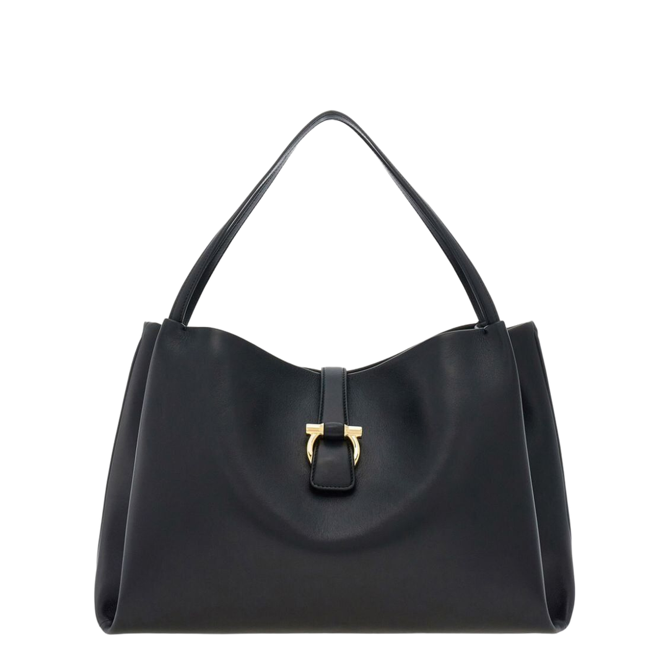 Softened Large Calfskin Tote - Nero - Image 2