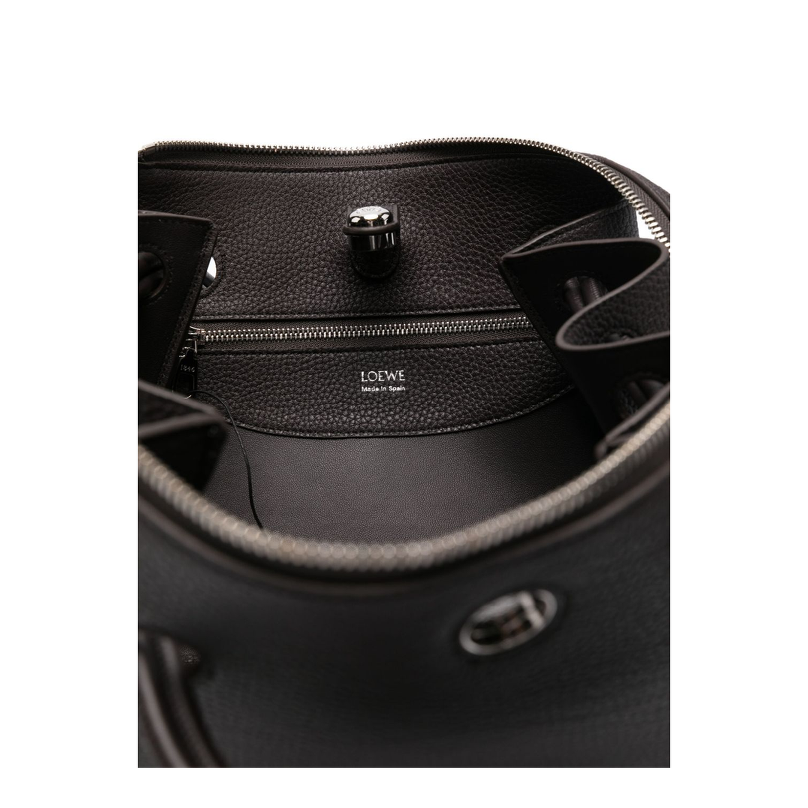 Madrid Small Leather Handbag in Brown - Image 4