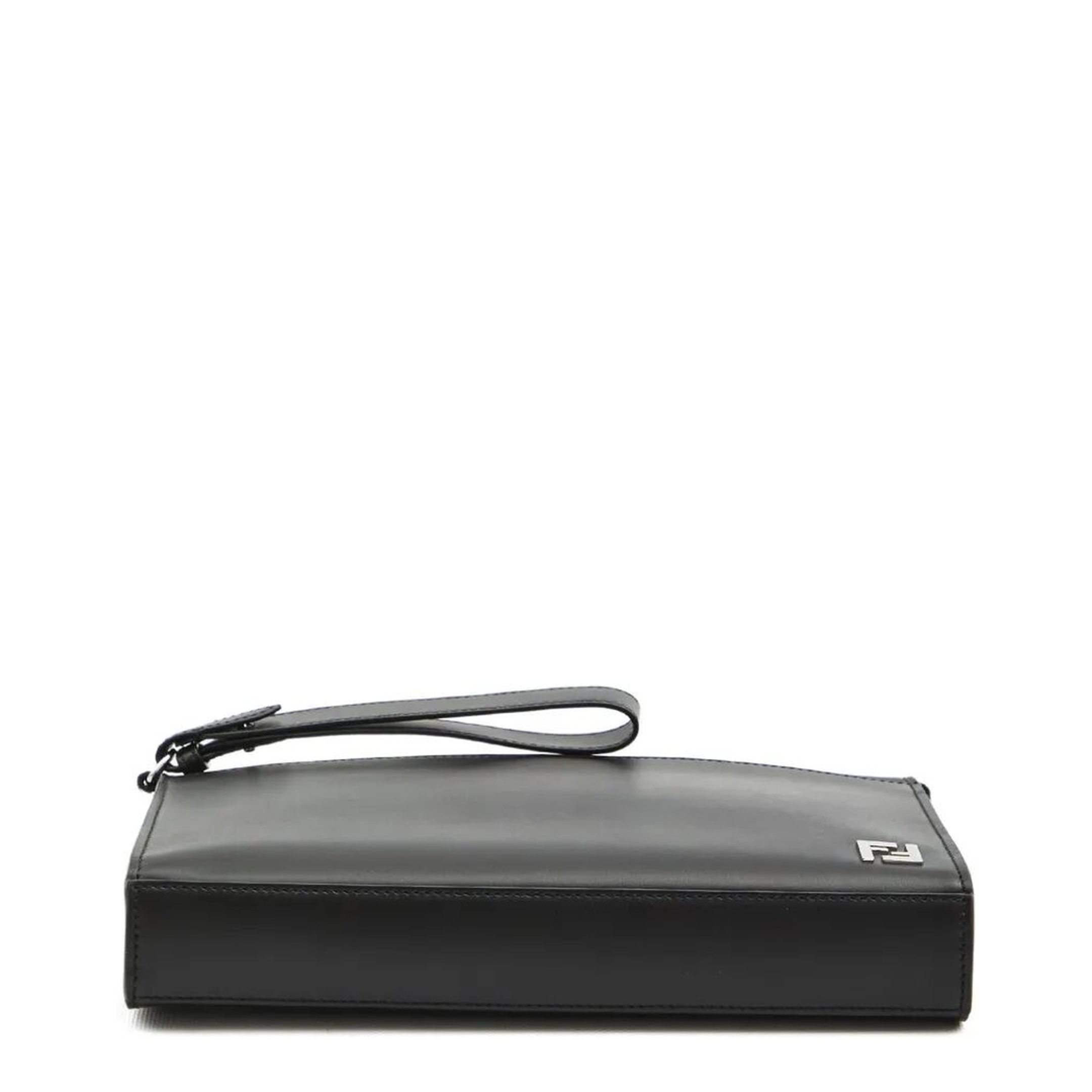 Leather and Canvas FF Squared Clutch - Image 3
