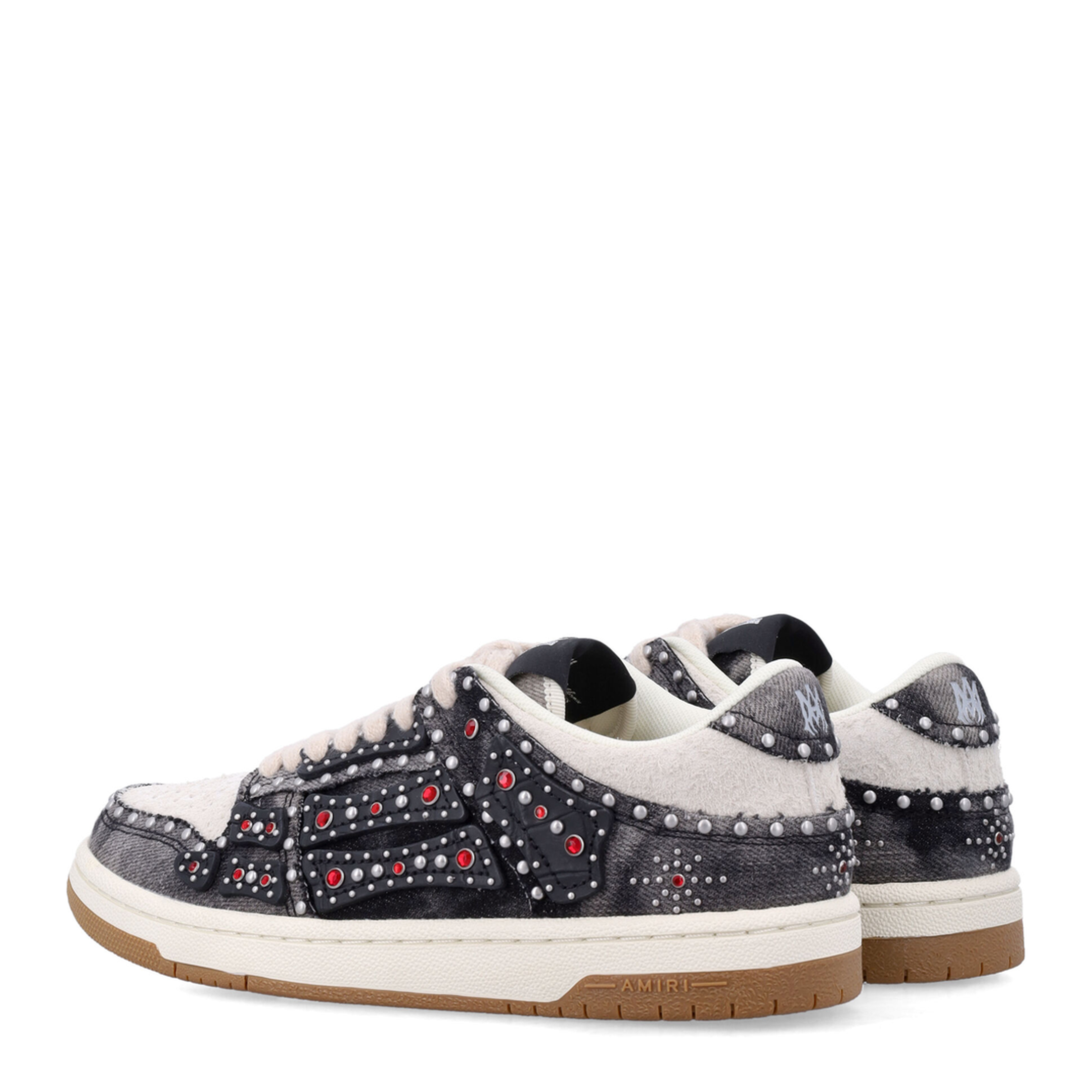 Skel Top Black Sneaker With Beads And Crystals - Image 4